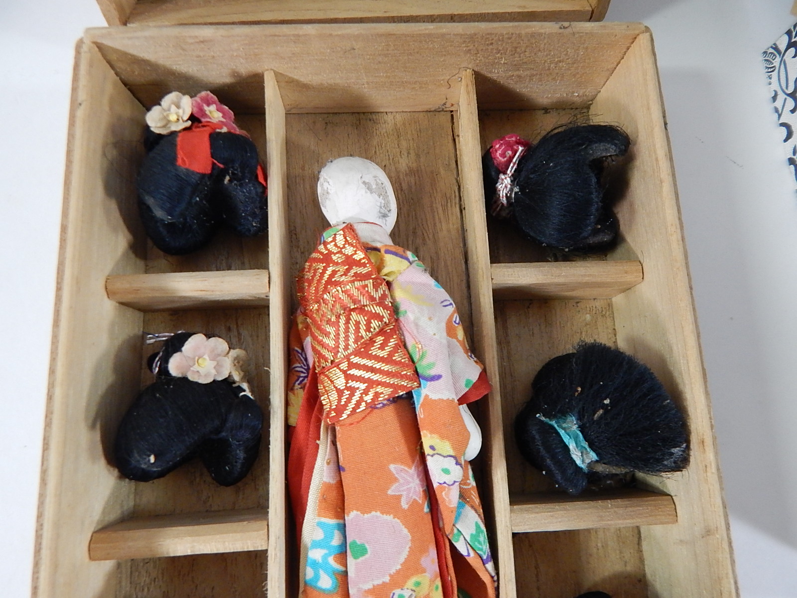 Vintage Fuyiko Japanese Doll with Six Wigs and Box