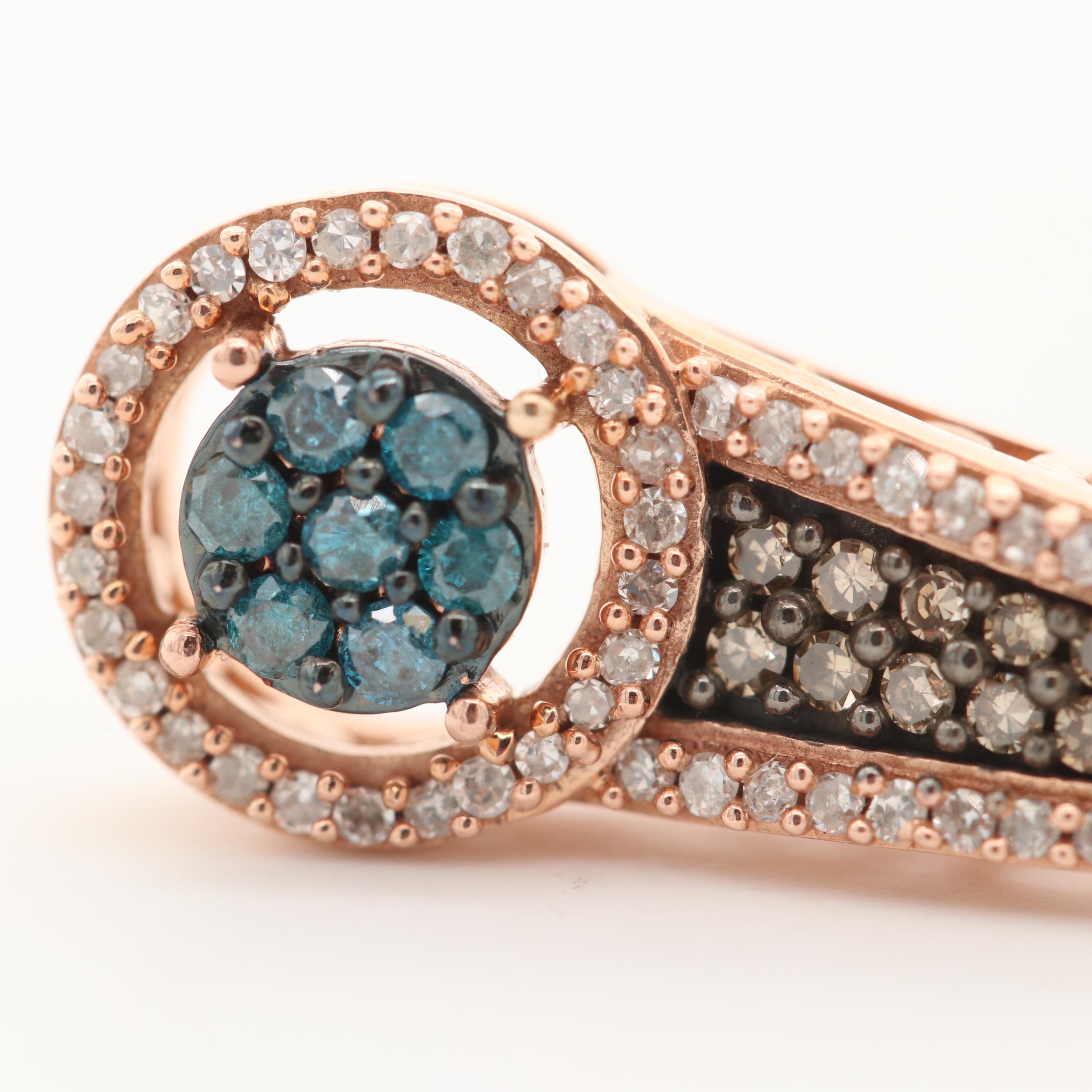 10K Rose Gold Diamond Necklace