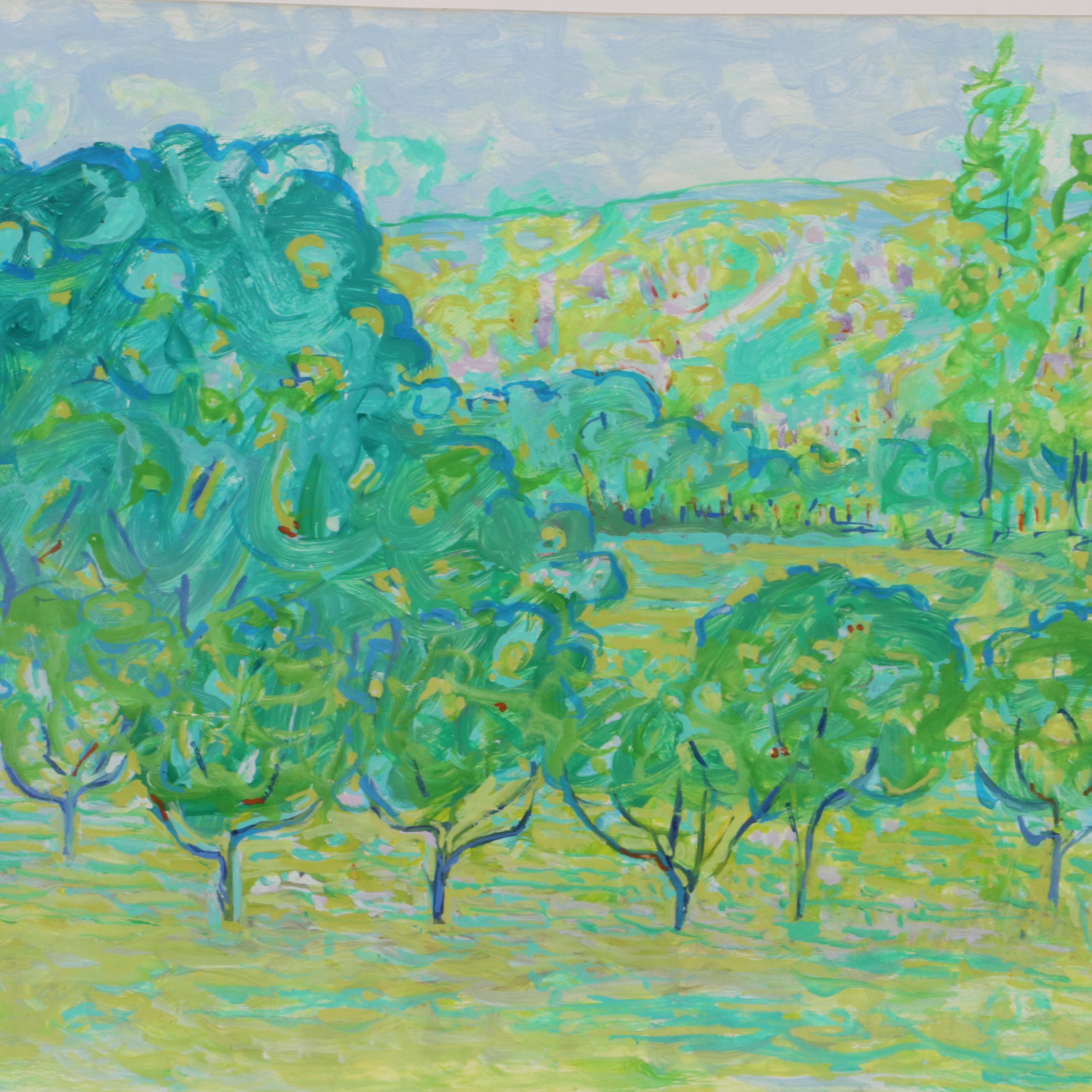 Jean Marie Toulgouat Oil Painting "Ah, Les Beaux Arbres"