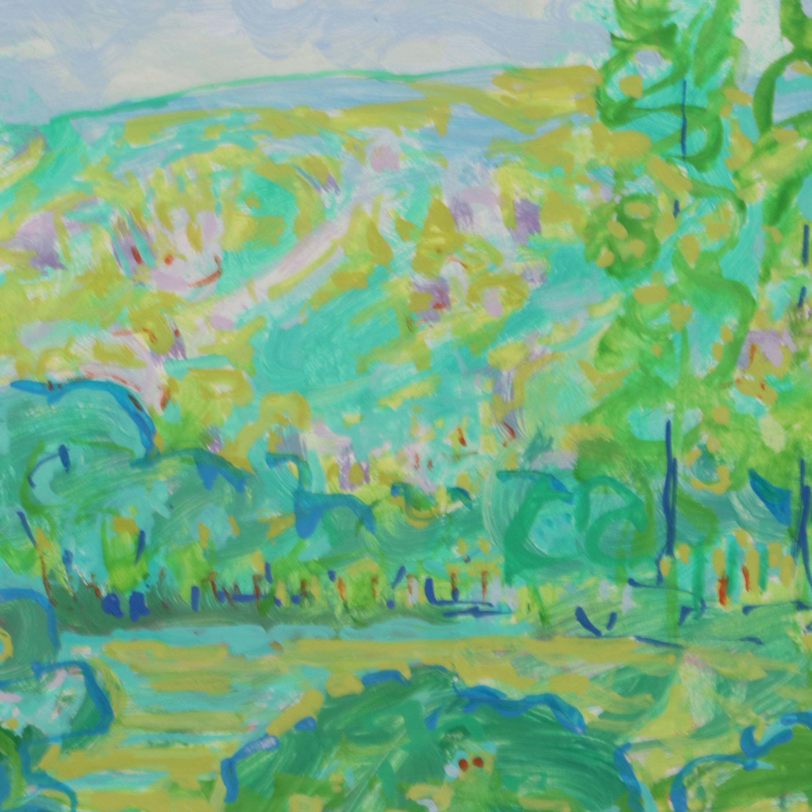 Jean Marie Toulgouat Oil Painting "Ah, Les Beaux Arbres"
