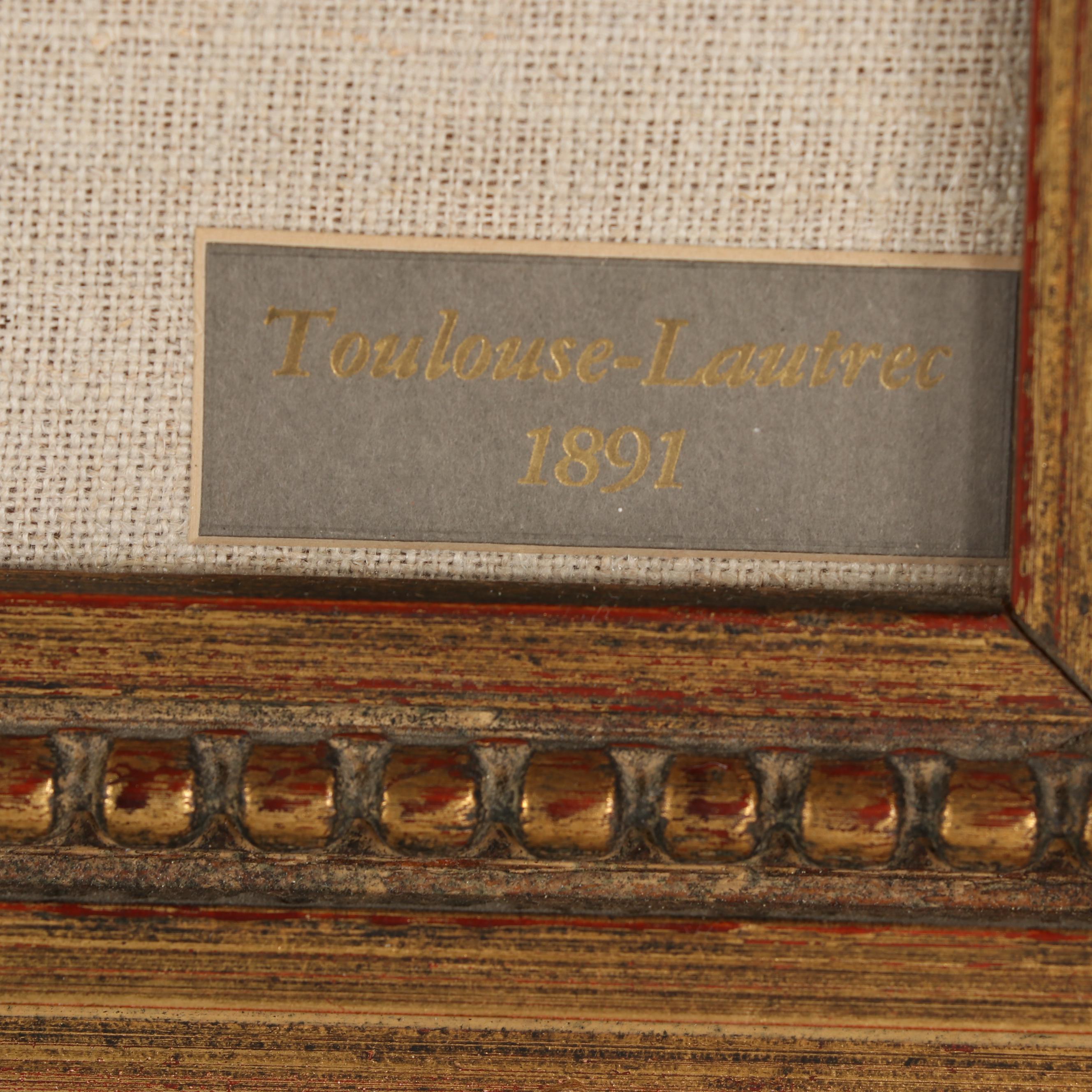 Copy Pencil Drawing After Toulouse-Lautrec "Woman Putting on Her Stocking"