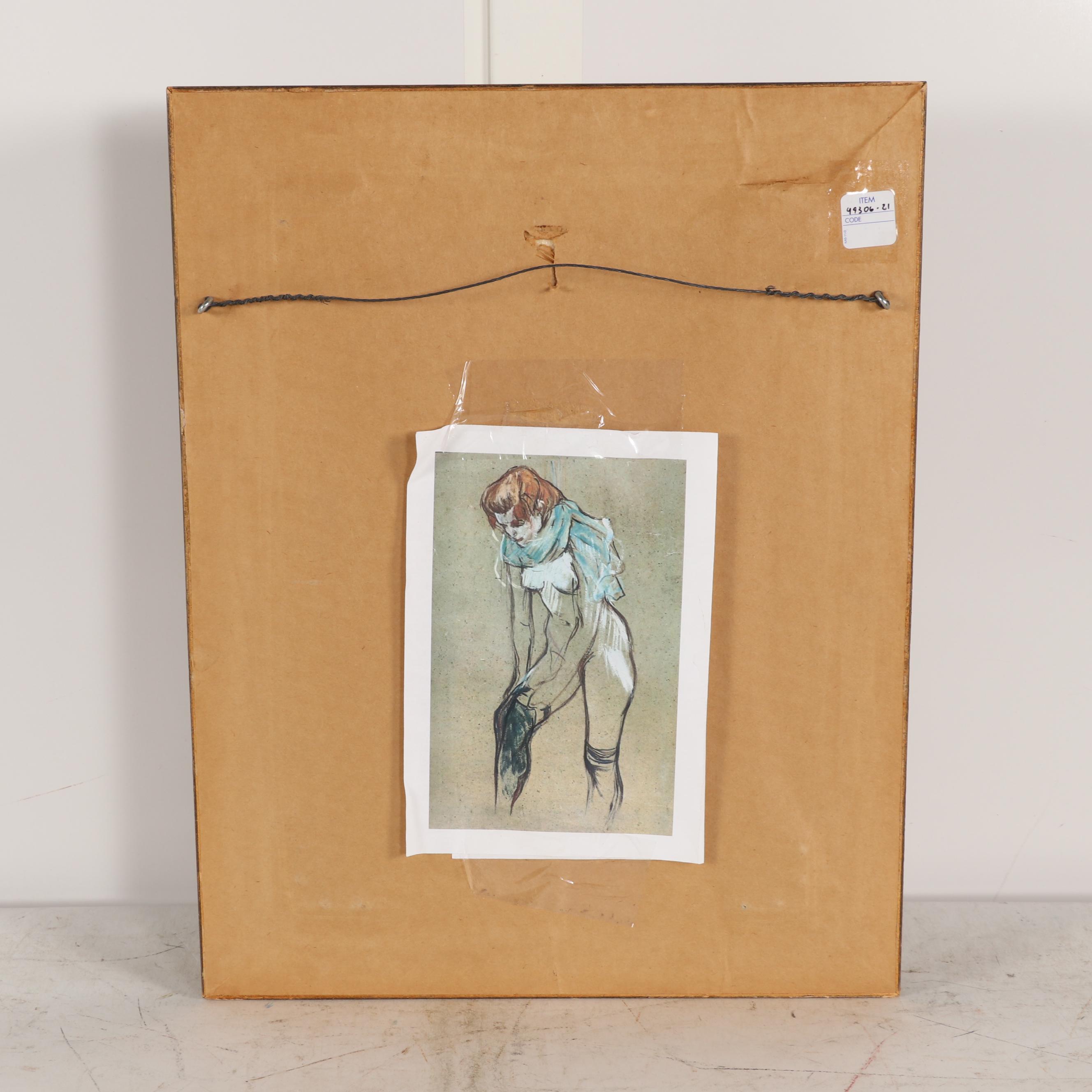 Copy Pencil Drawing After Toulouse-Lautrec "Woman Putting on Her Stocking"