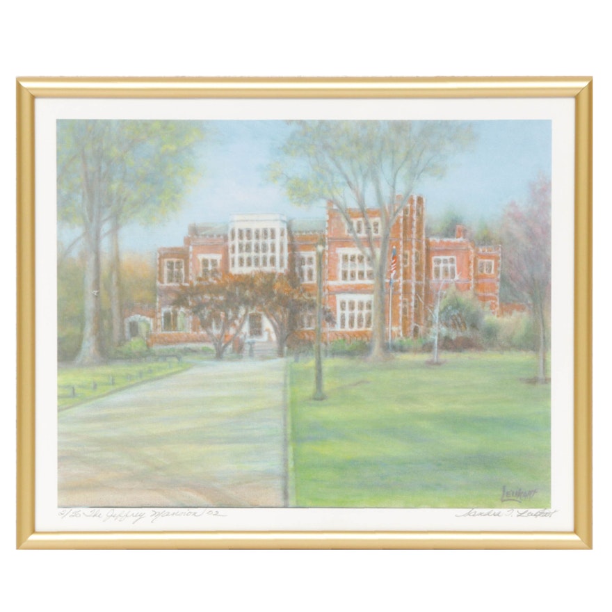 Sandra T. Leukart Offset Lithograph "The Jeffrey Mansion"