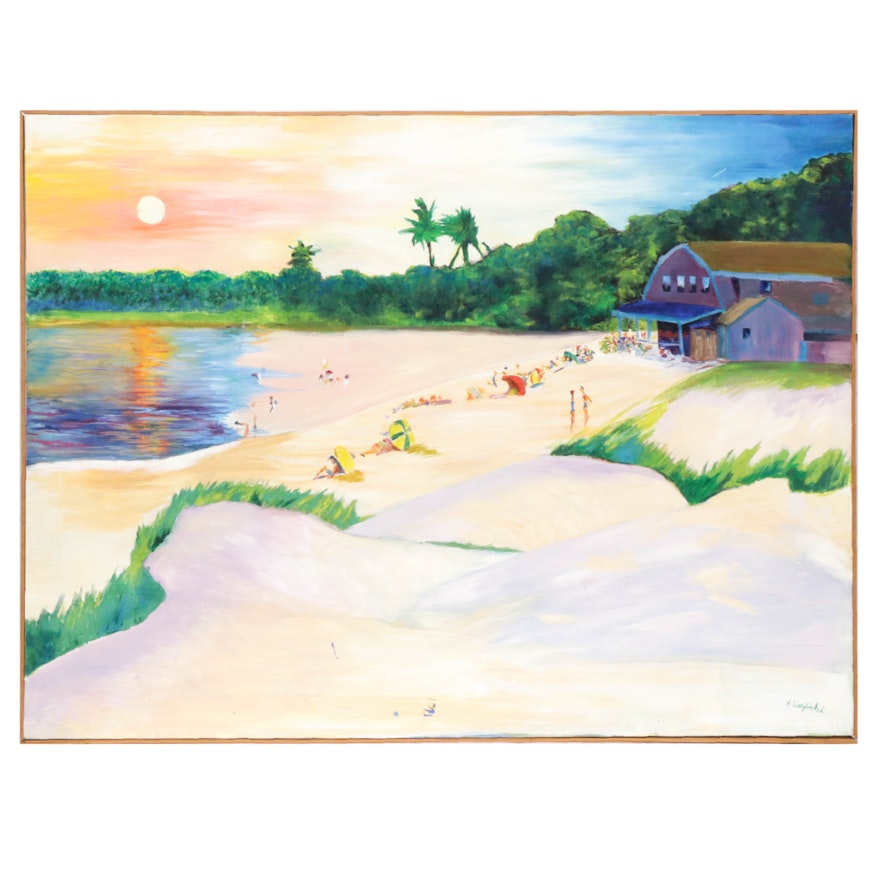 Beach Landscape Oil Painting