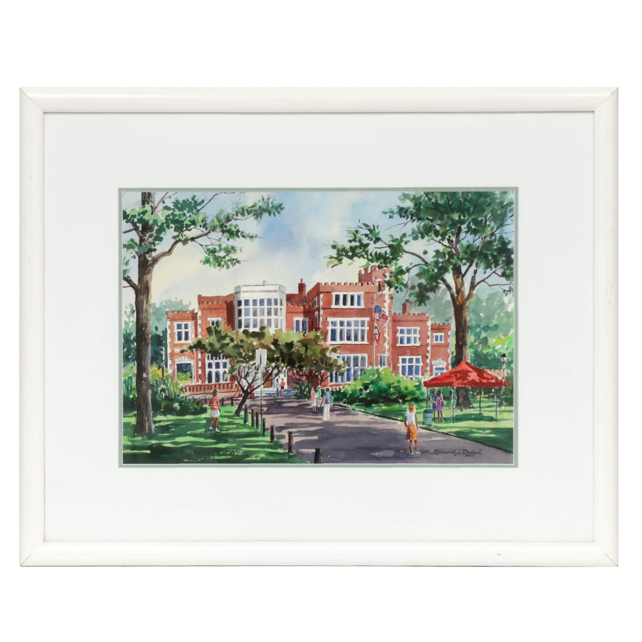 Donald L. Dodrill Watercolor Painting "The Jeffrey Mansion"