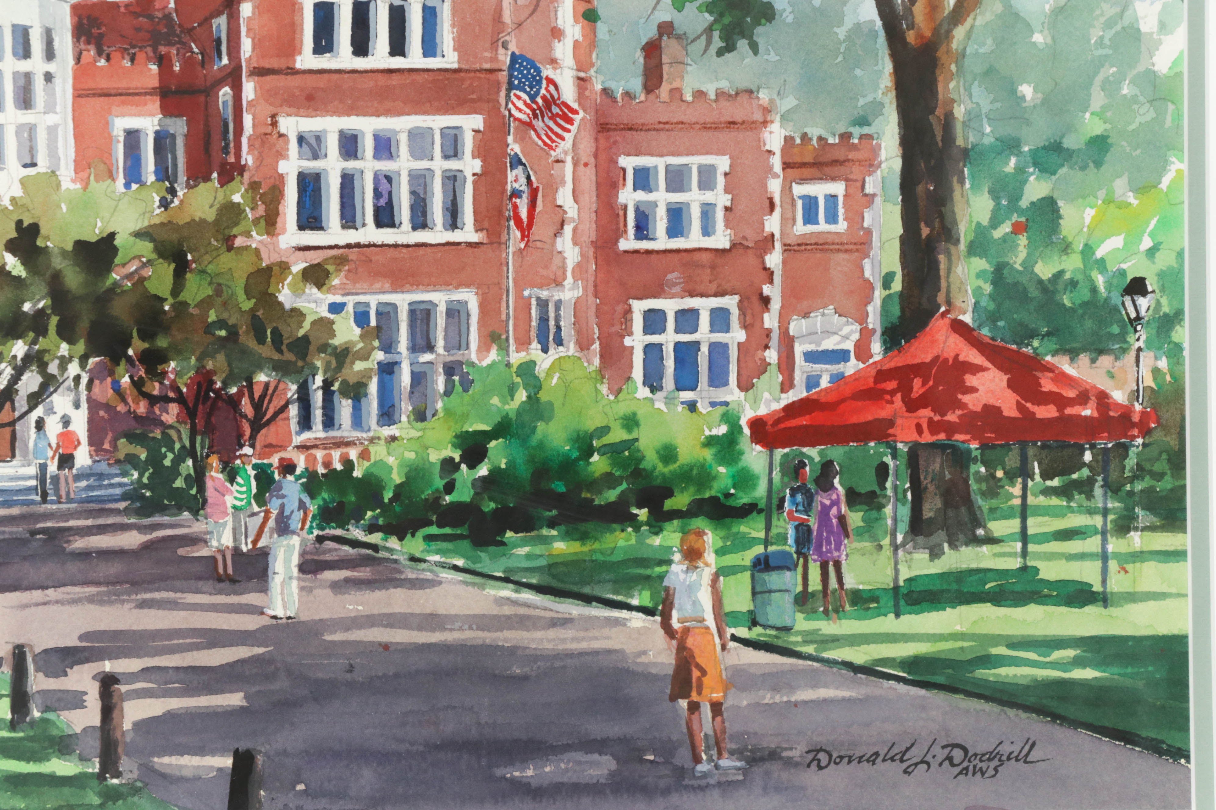 Donald L. Dodrill Watercolor Painting "The Jeffrey Mansion"