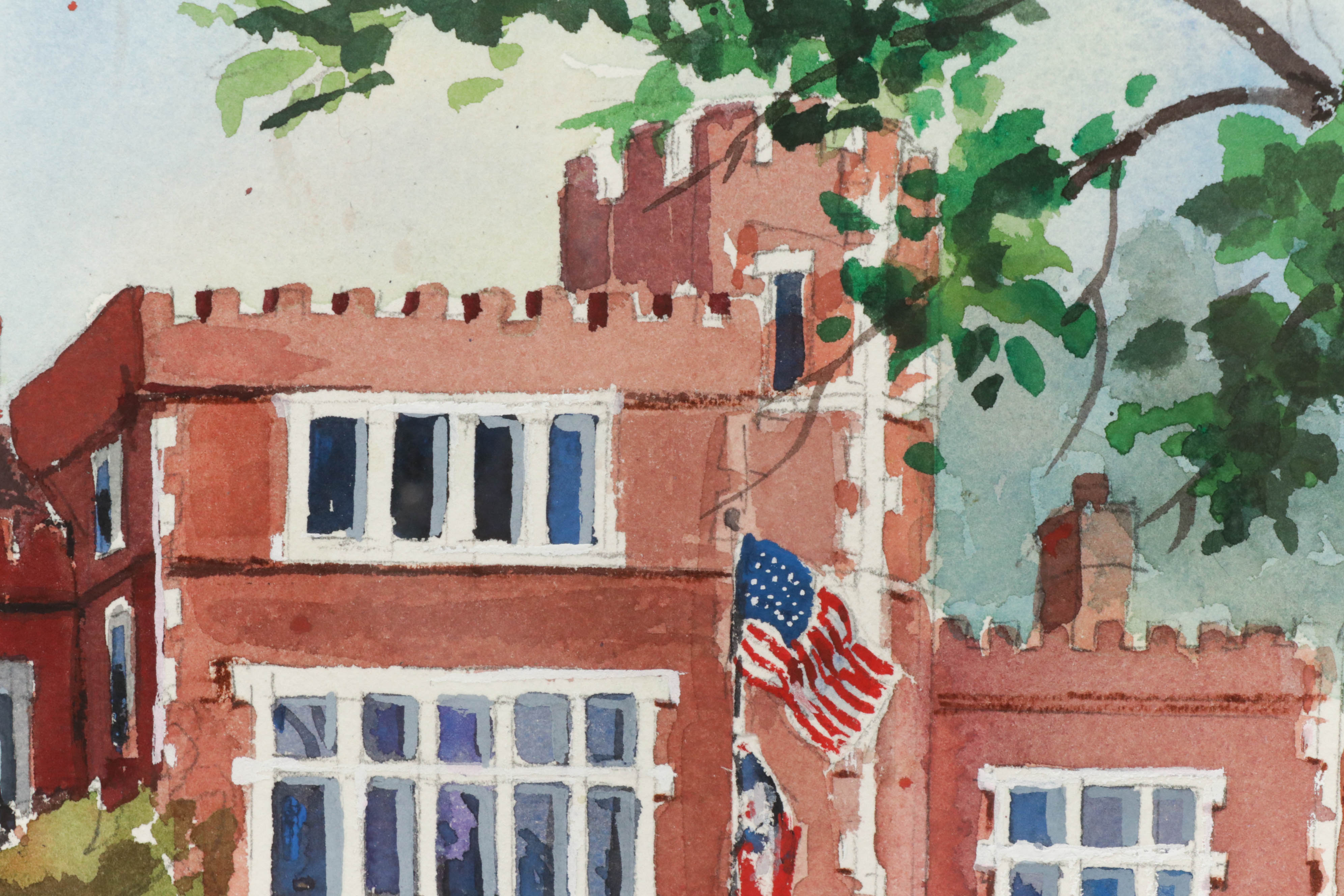 Donald L. Dodrill Watercolor Painting "The Jeffrey Mansion"