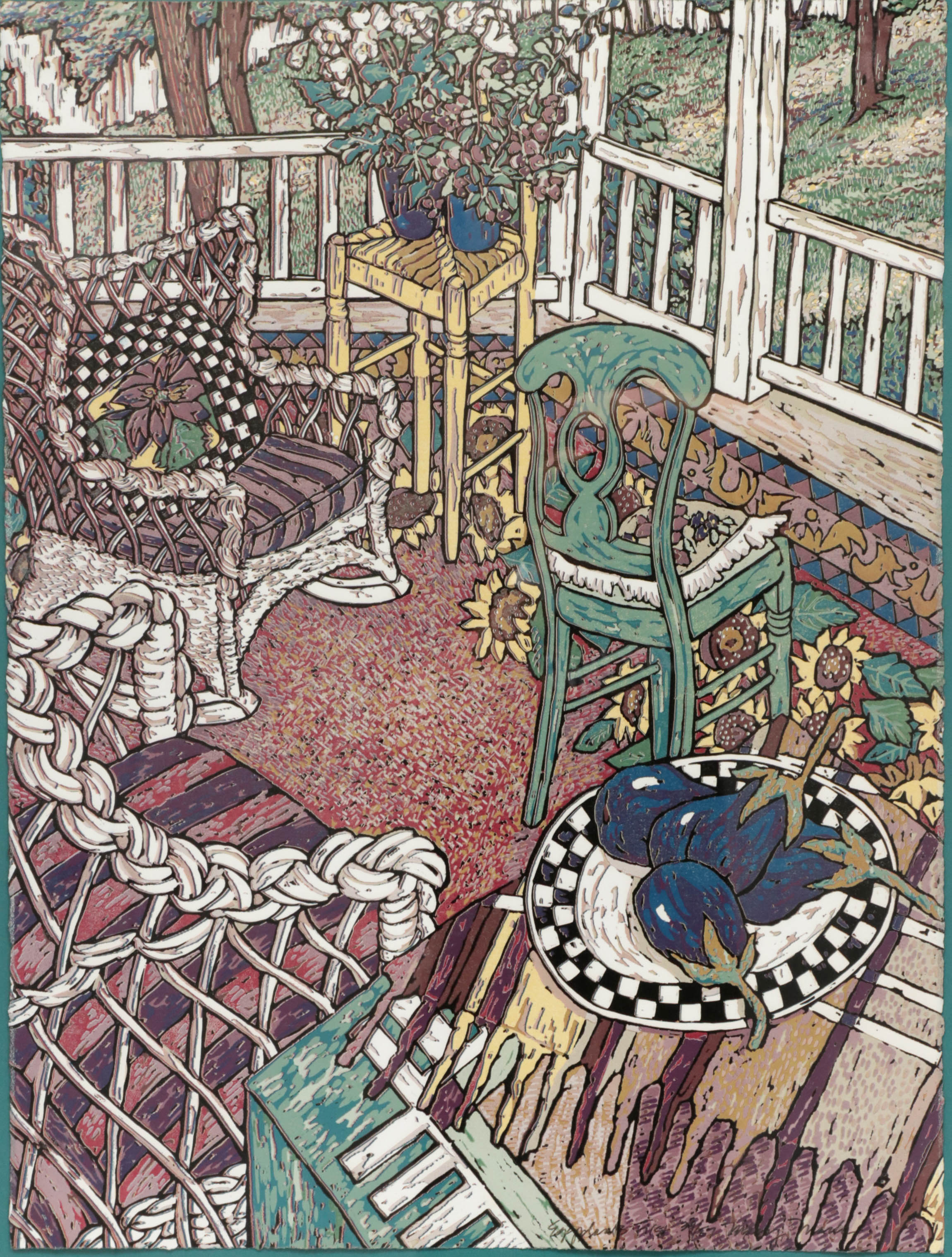 Missy Martin Serigraph "Eggplant First"