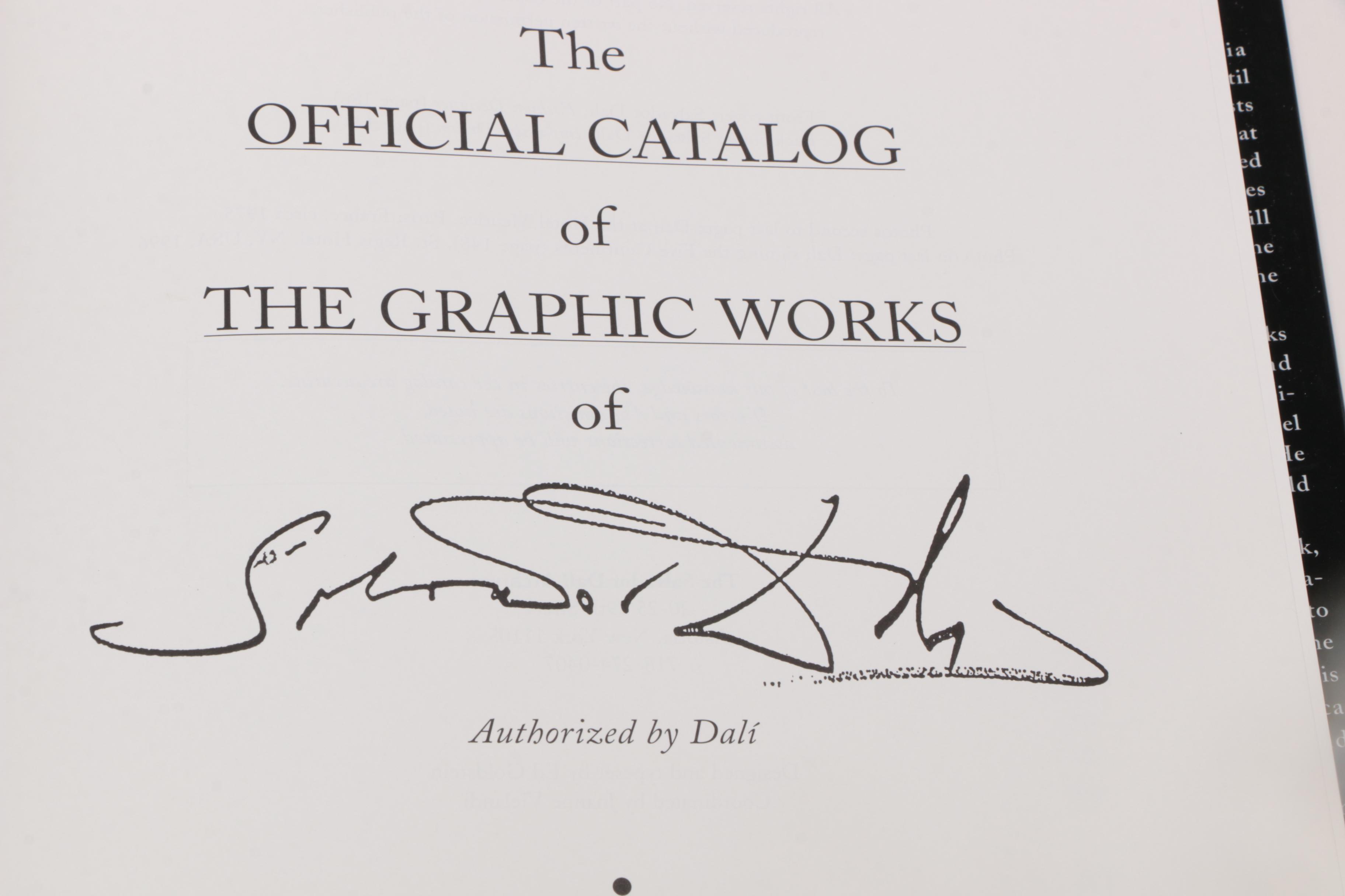 Authorized "The Official Catalog of the Graphic Works of Salvador Dalí" by Field