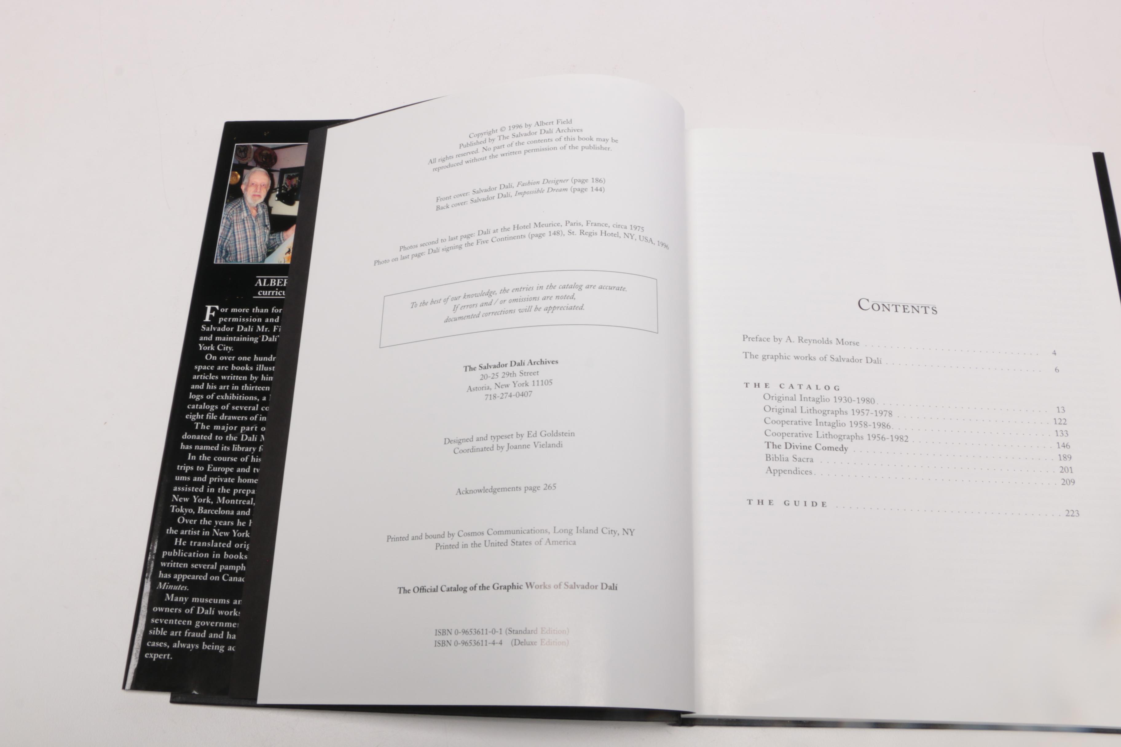 Authorized "The Official Catalog of the Graphic Works of Salvador Dalí" by Field