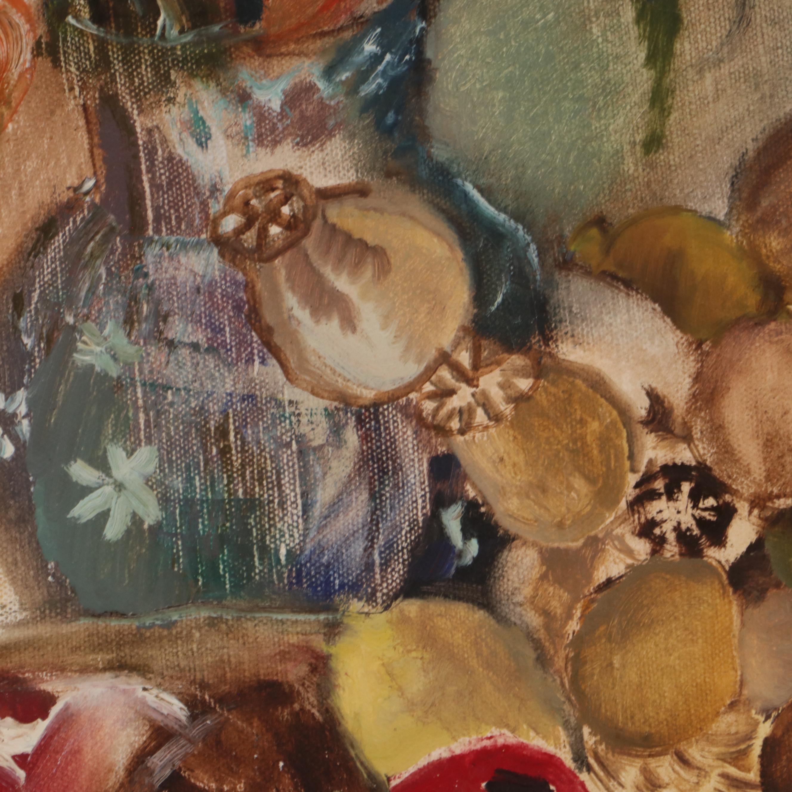 L. Gorzelska Still Life Oil Painting, 1973