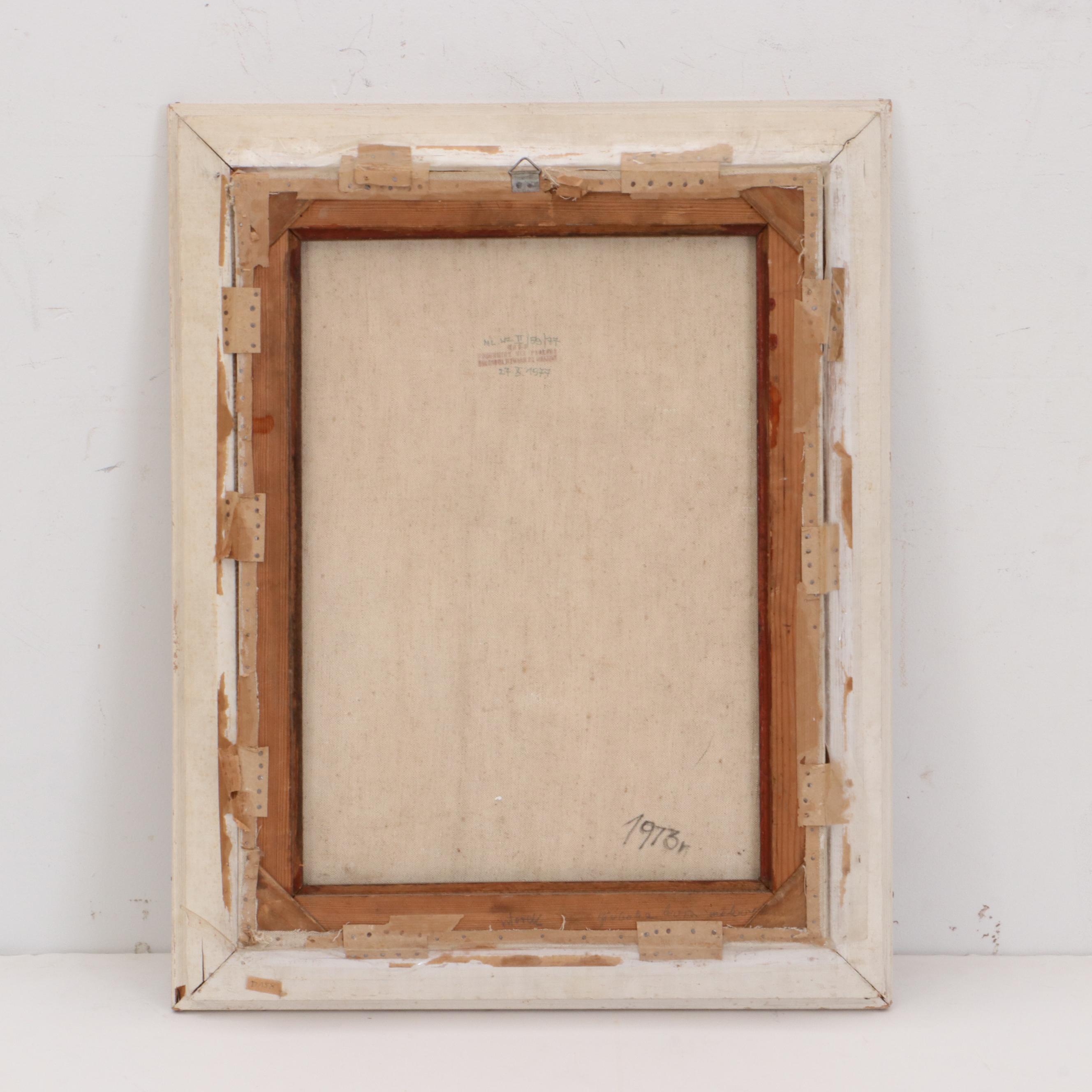 L. Gorzelska Still Life Oil Painting, 1973