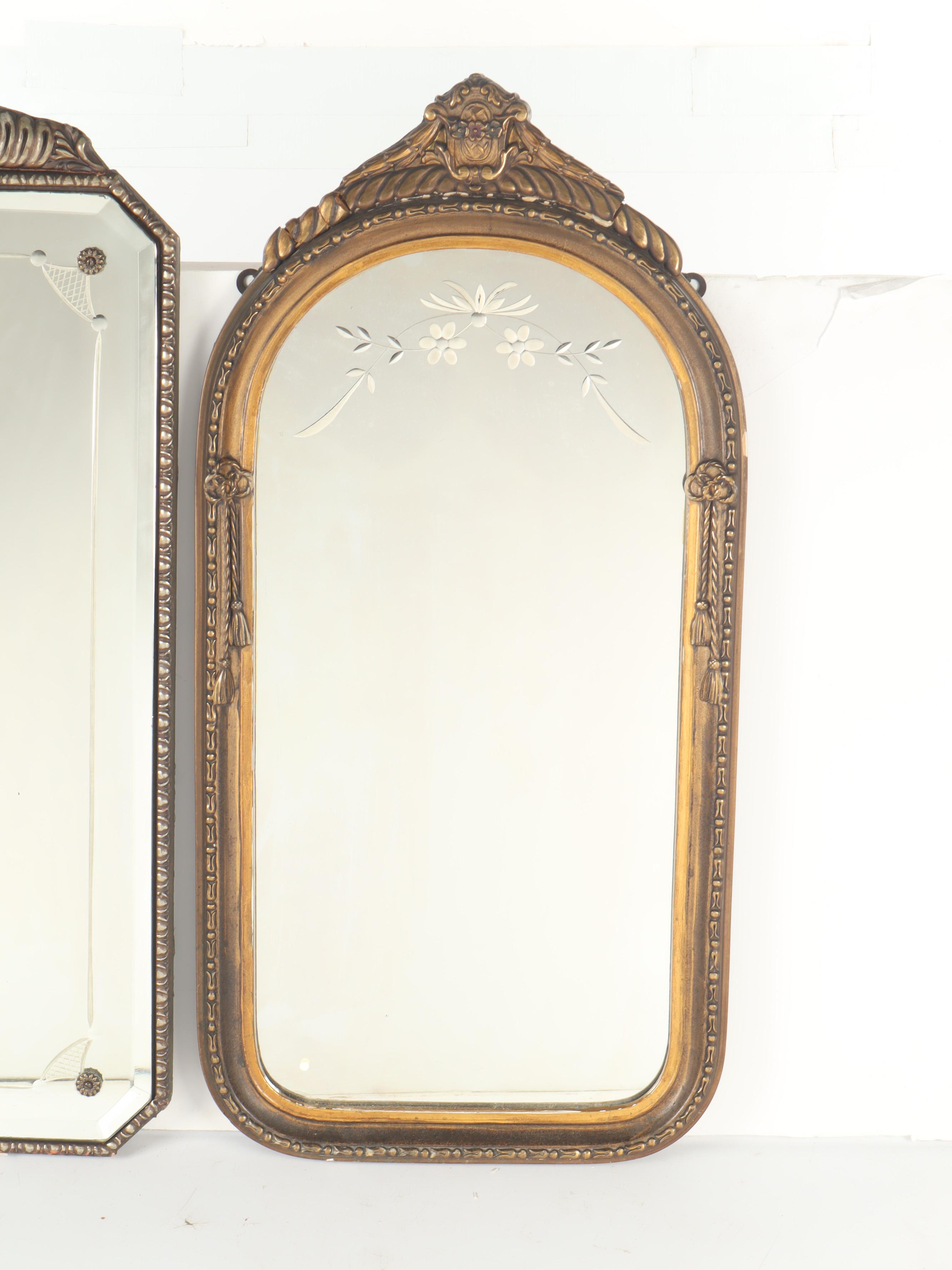 Two Wall Mirrors Featuring Nurre Maestro, Mid to Late 20th Century