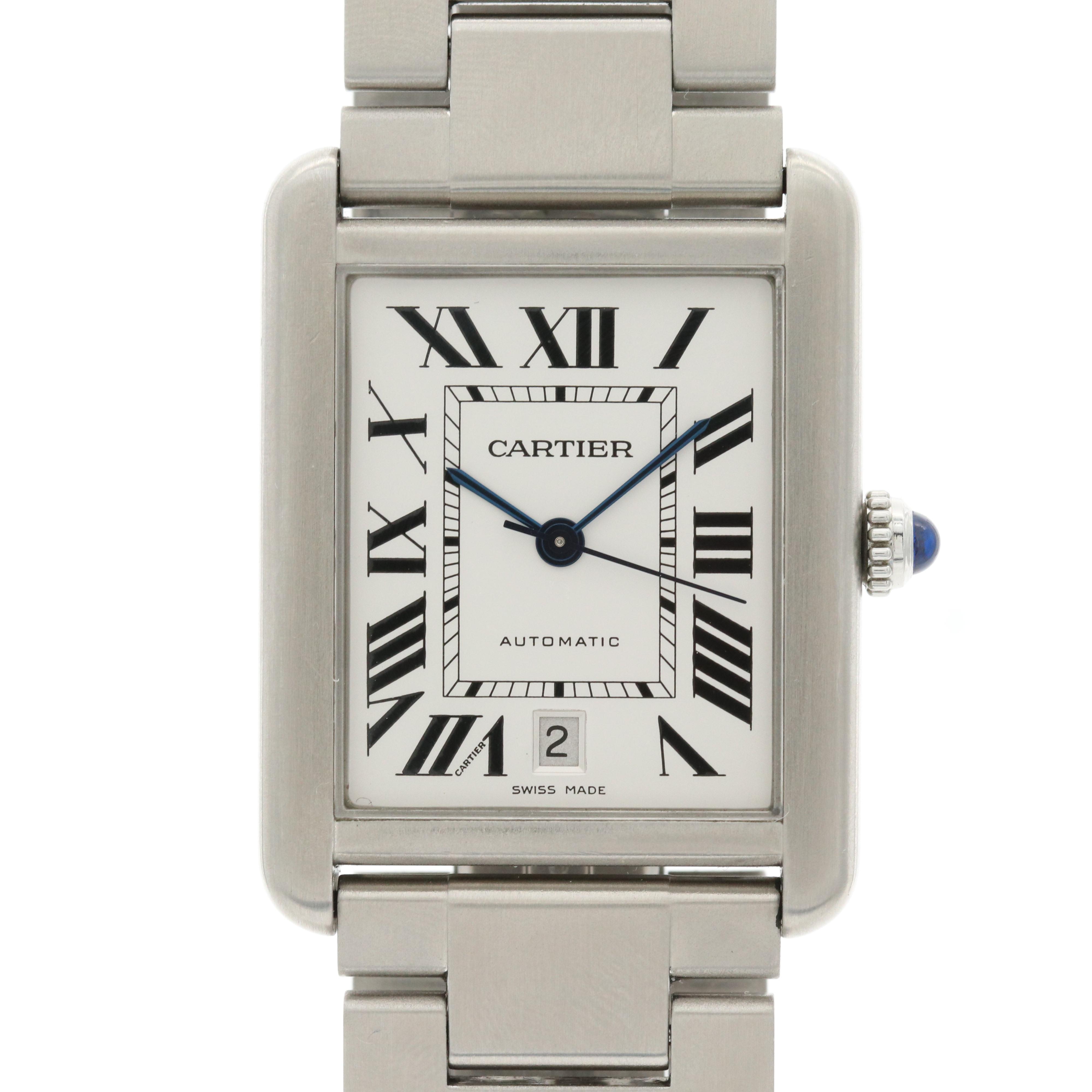 Cartier Tank Solo XL Stainless Steel Watch With Date