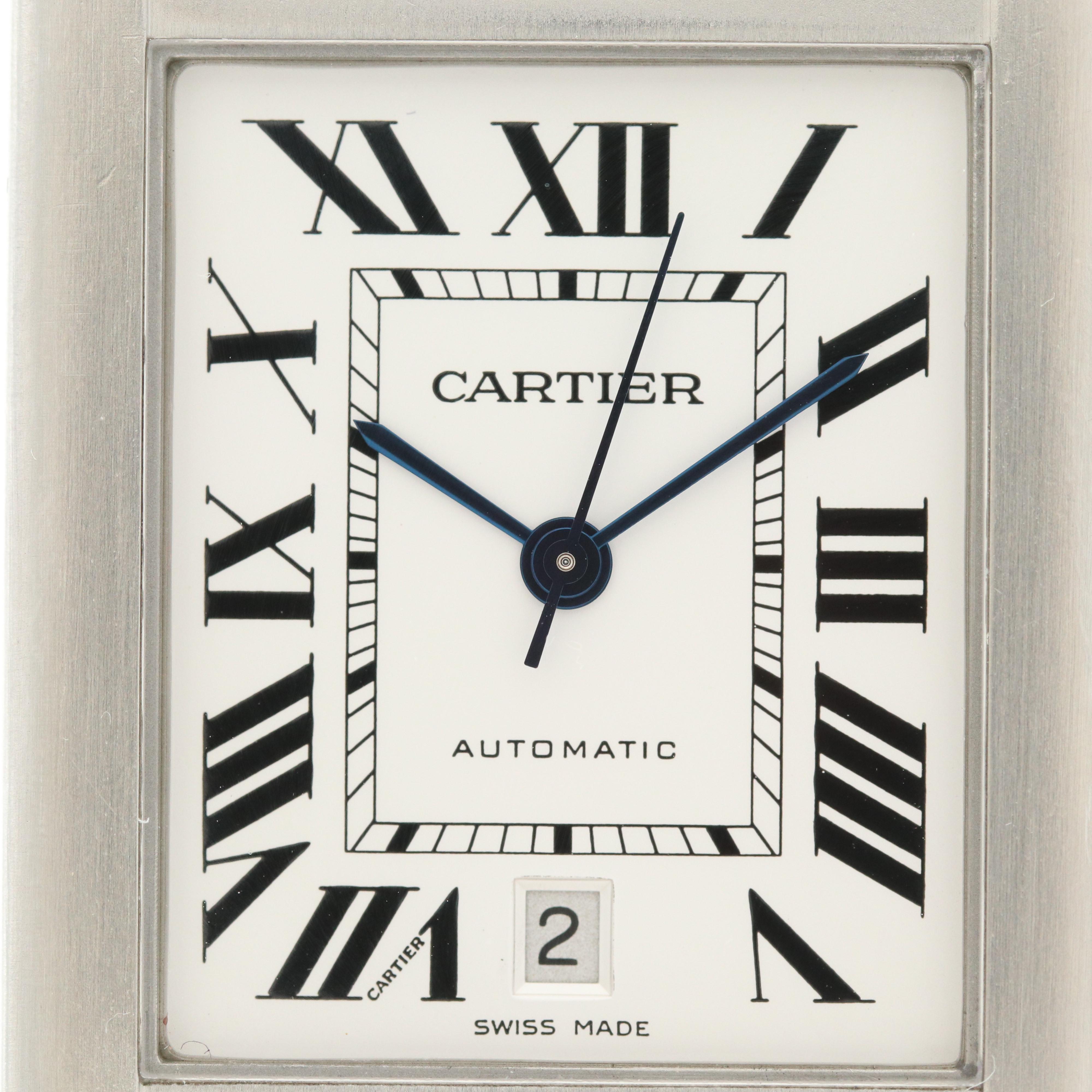 Cartier Tank Solo XL Stainless Steel Watch With Date