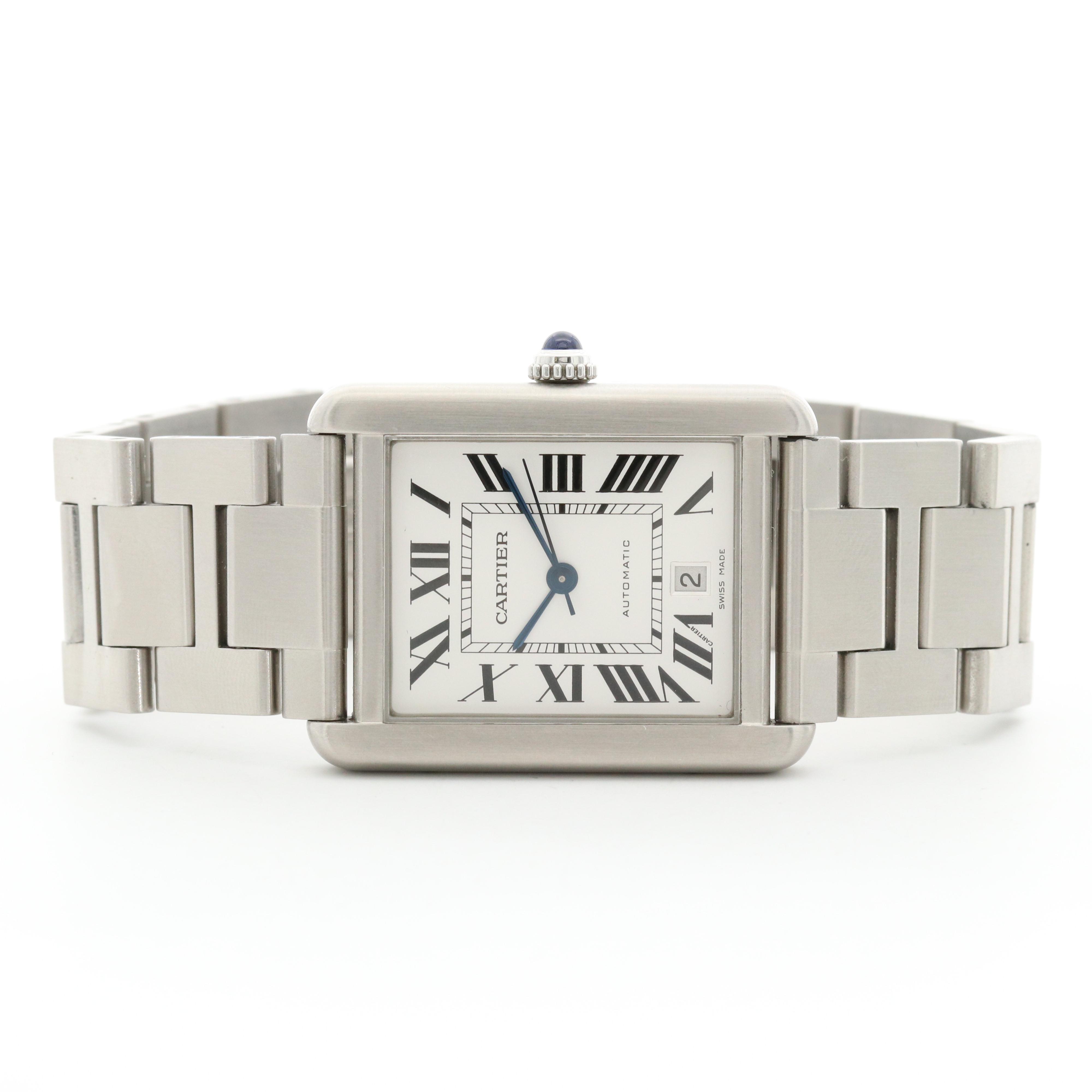 Cartier Tank Solo XL Stainless Steel Watch With Date