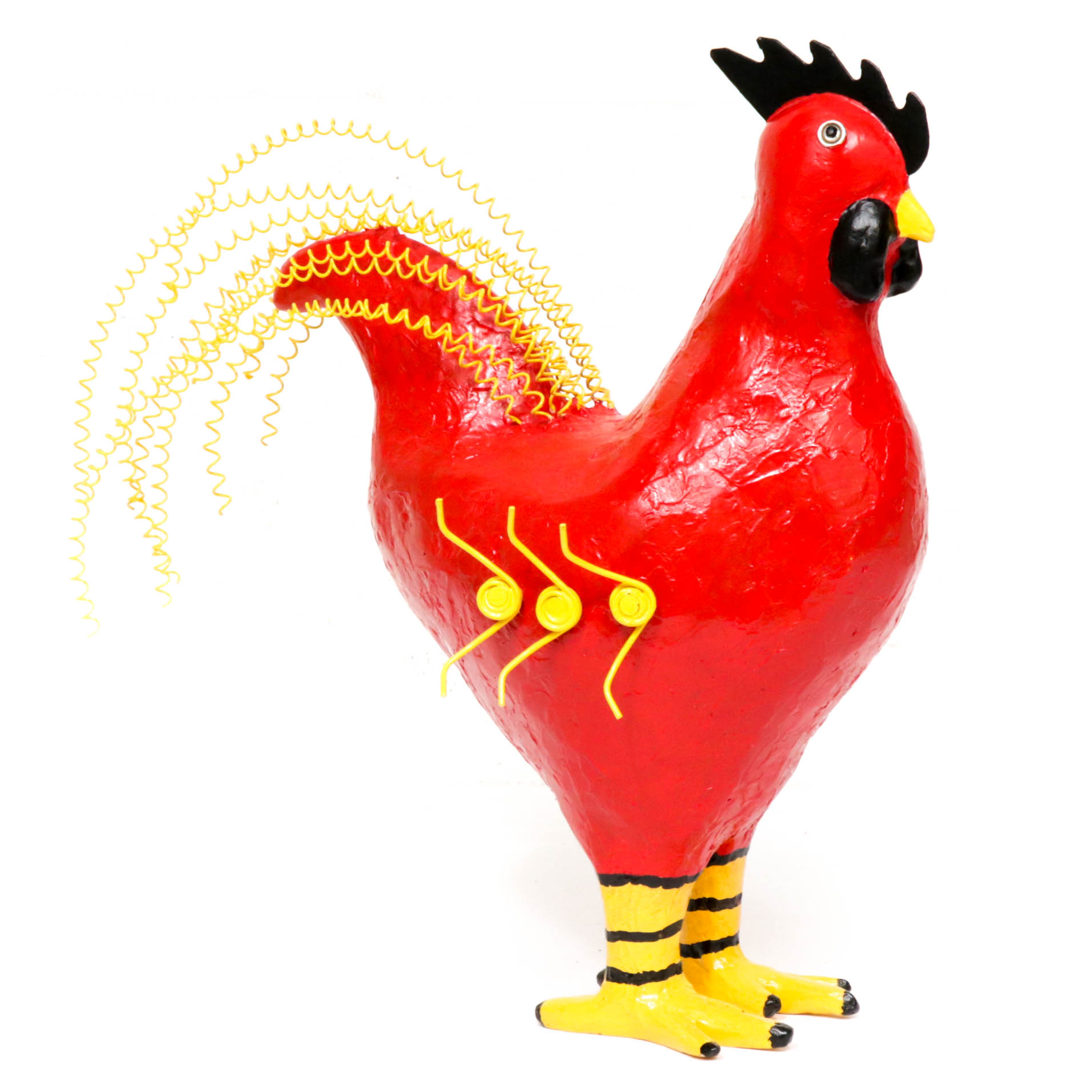 Mark Rosen Folk Art Chicken Mixed Media Sculpture