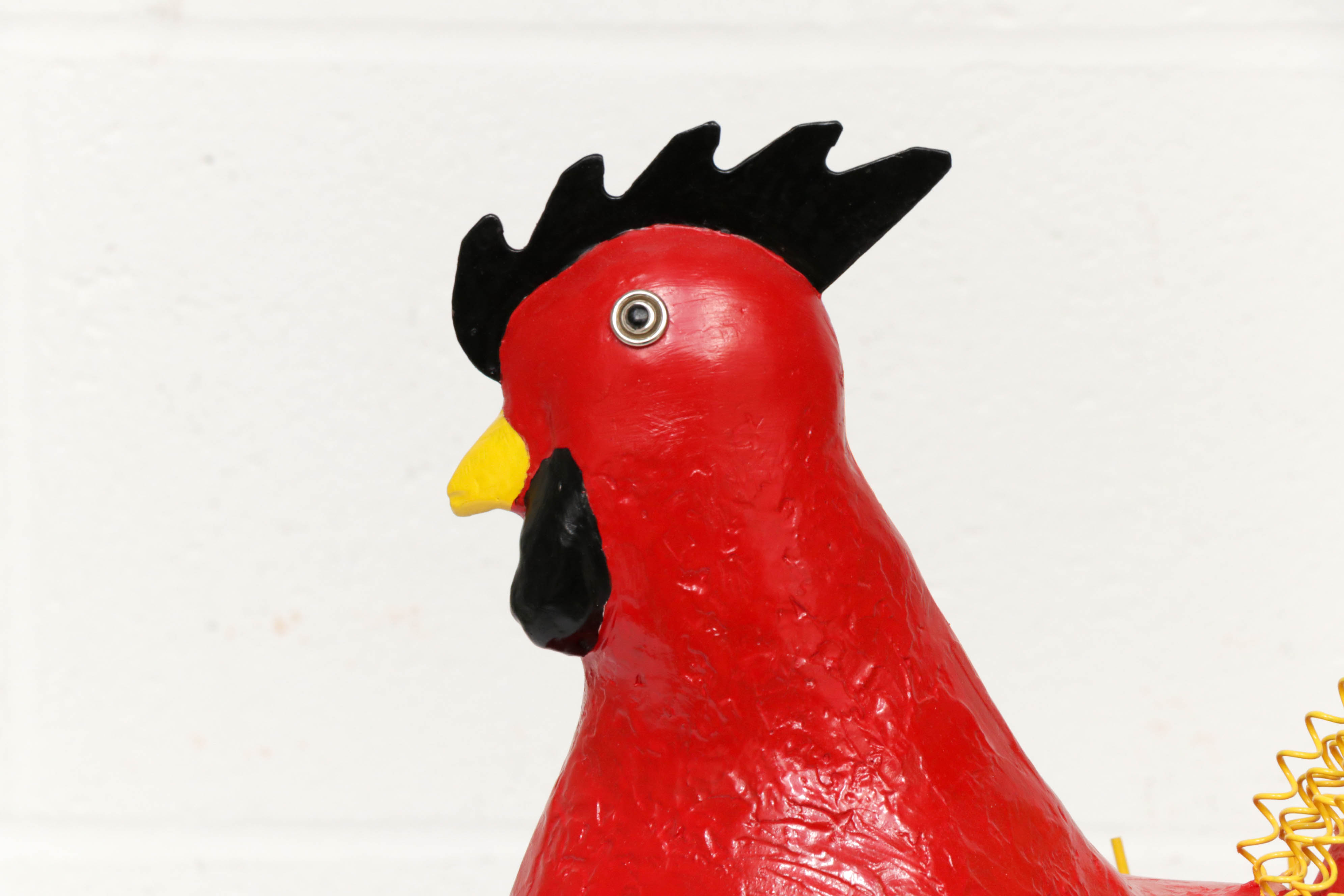Mark Rosen Folk Art Chicken Mixed Media Sculpture