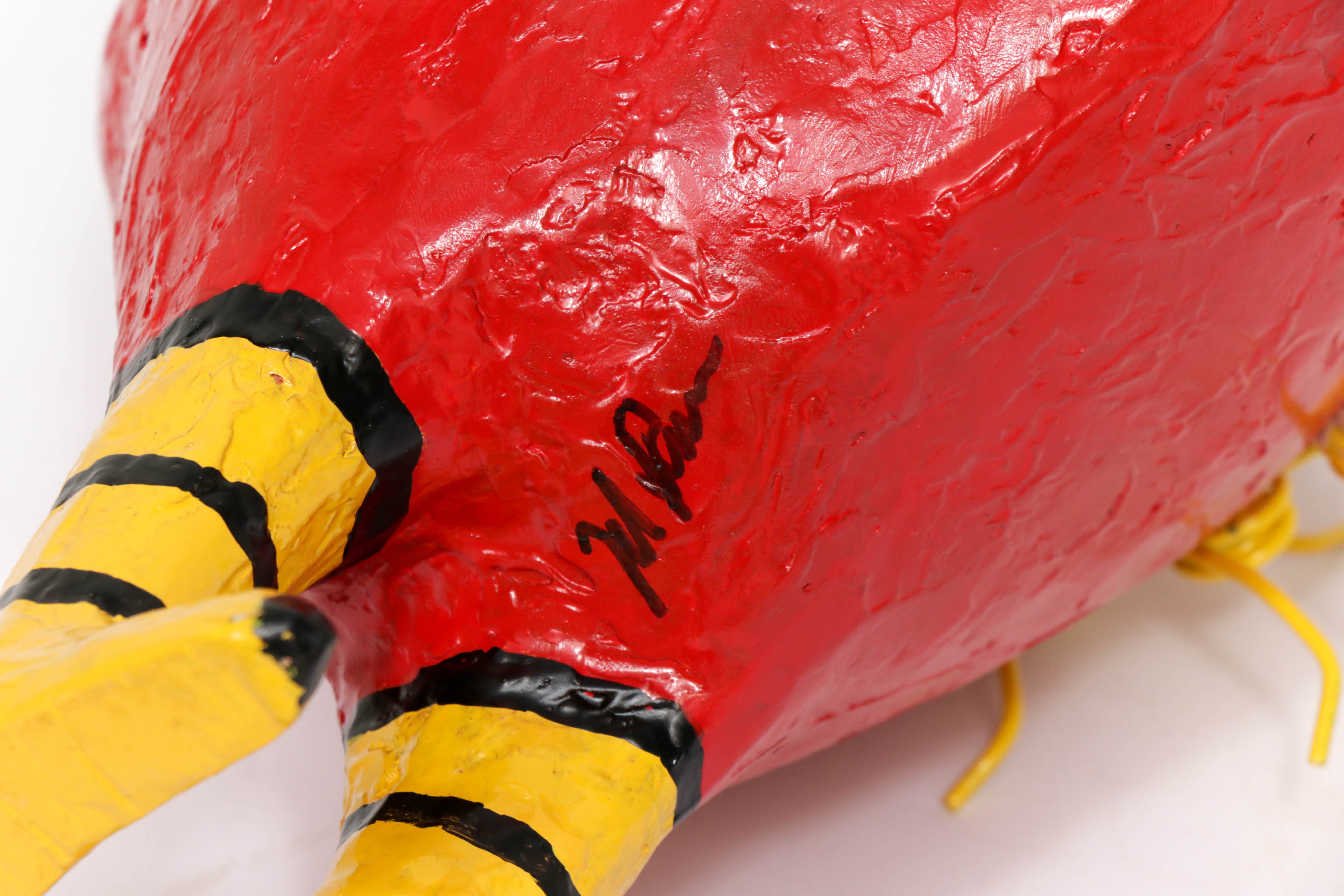 Mark Rosen Folk Art Chicken Mixed Media Sculpture