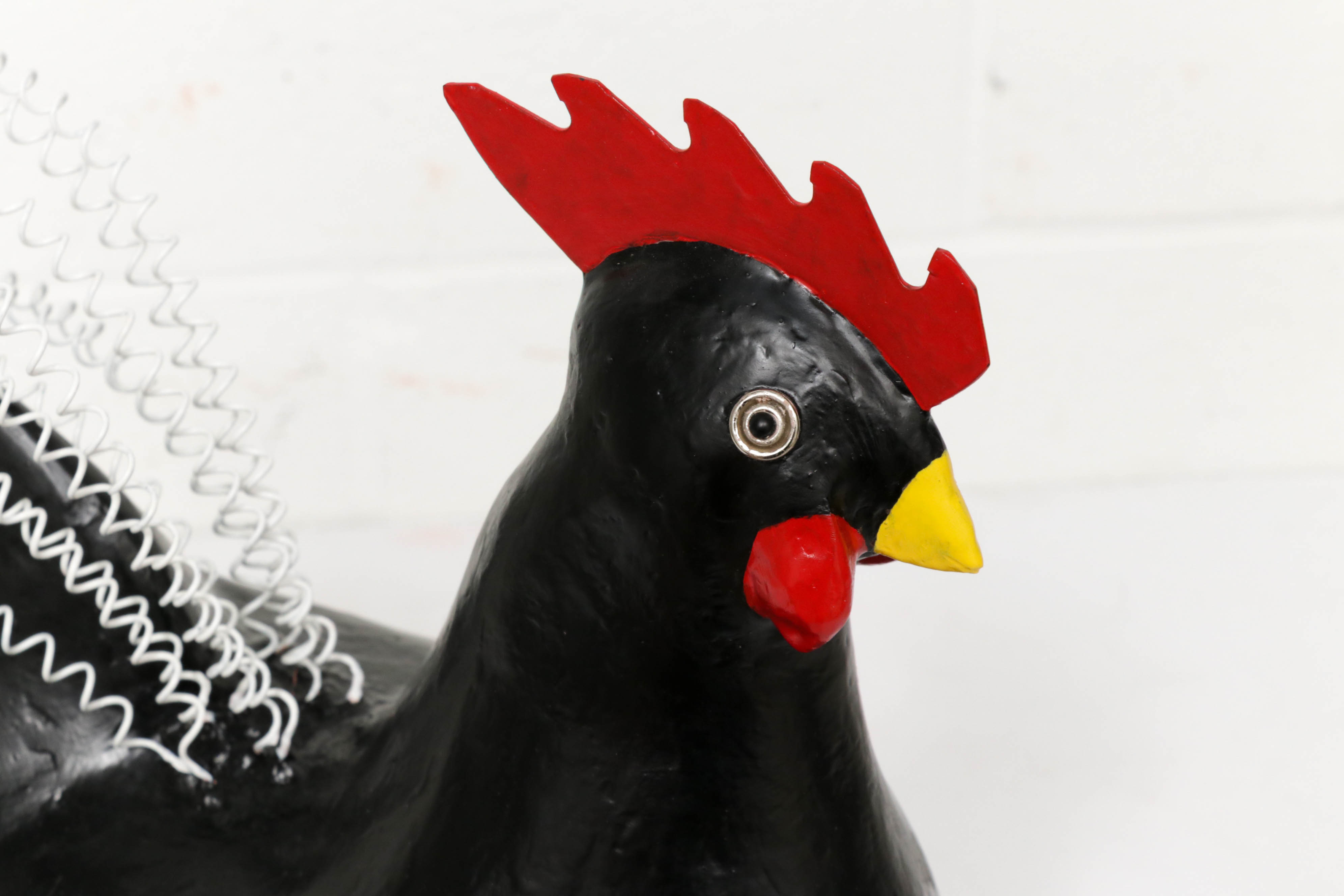 Mark Rosen Folk Art Chicken Mixed Media Sculpture