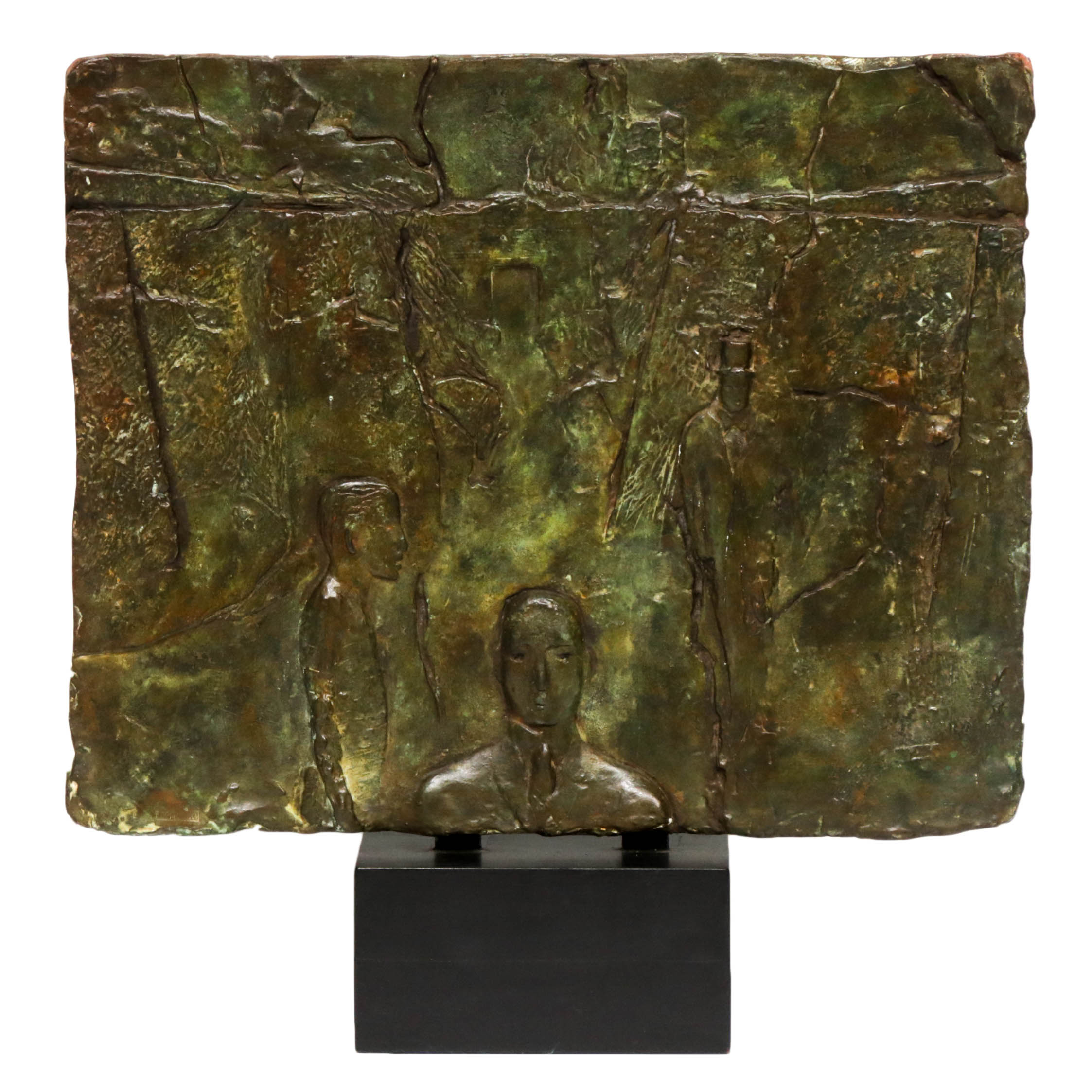 Jack Greaves Abstract Bronze Panel Sculpture