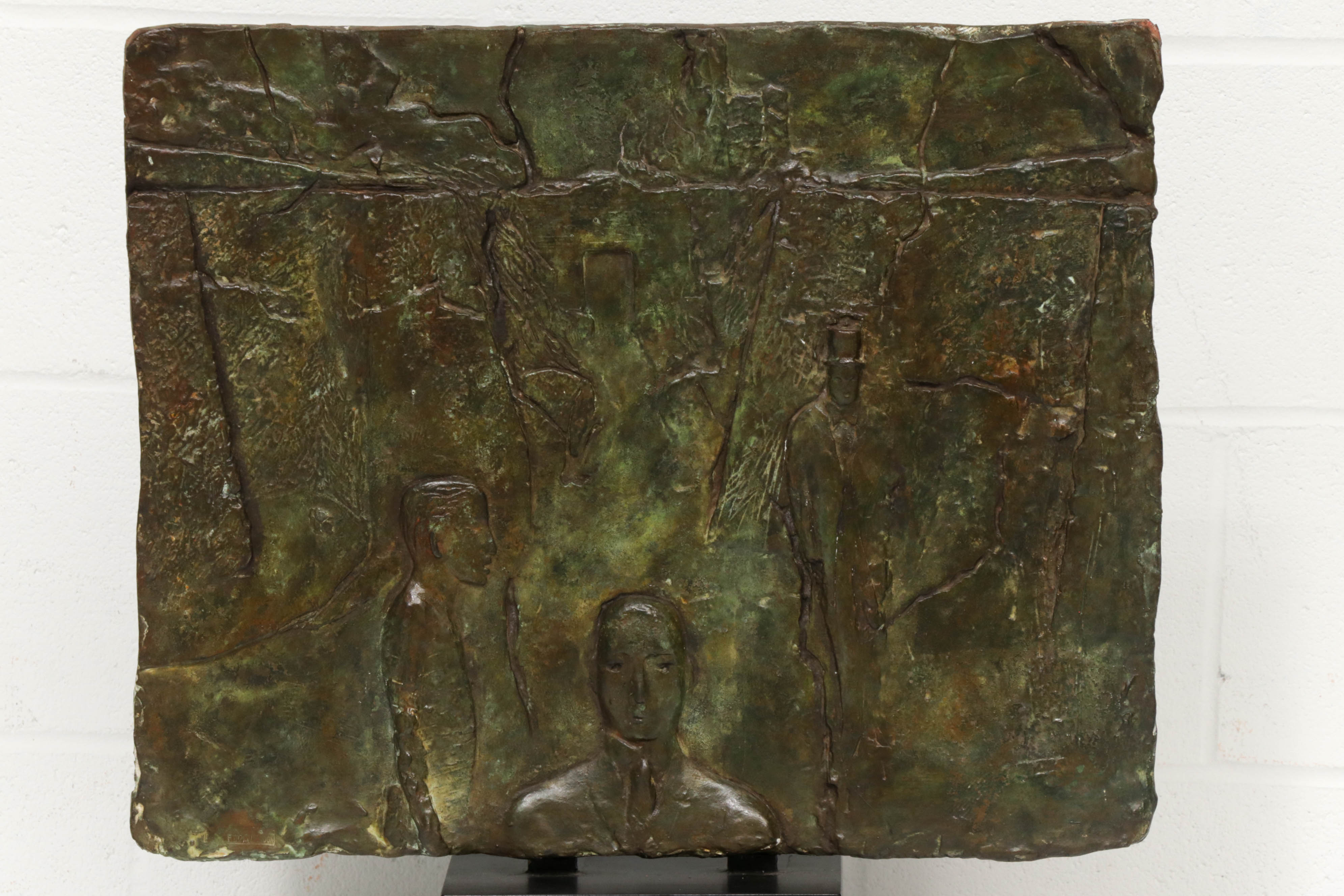 Jack Greaves Abstract Bronze Panel Sculpture