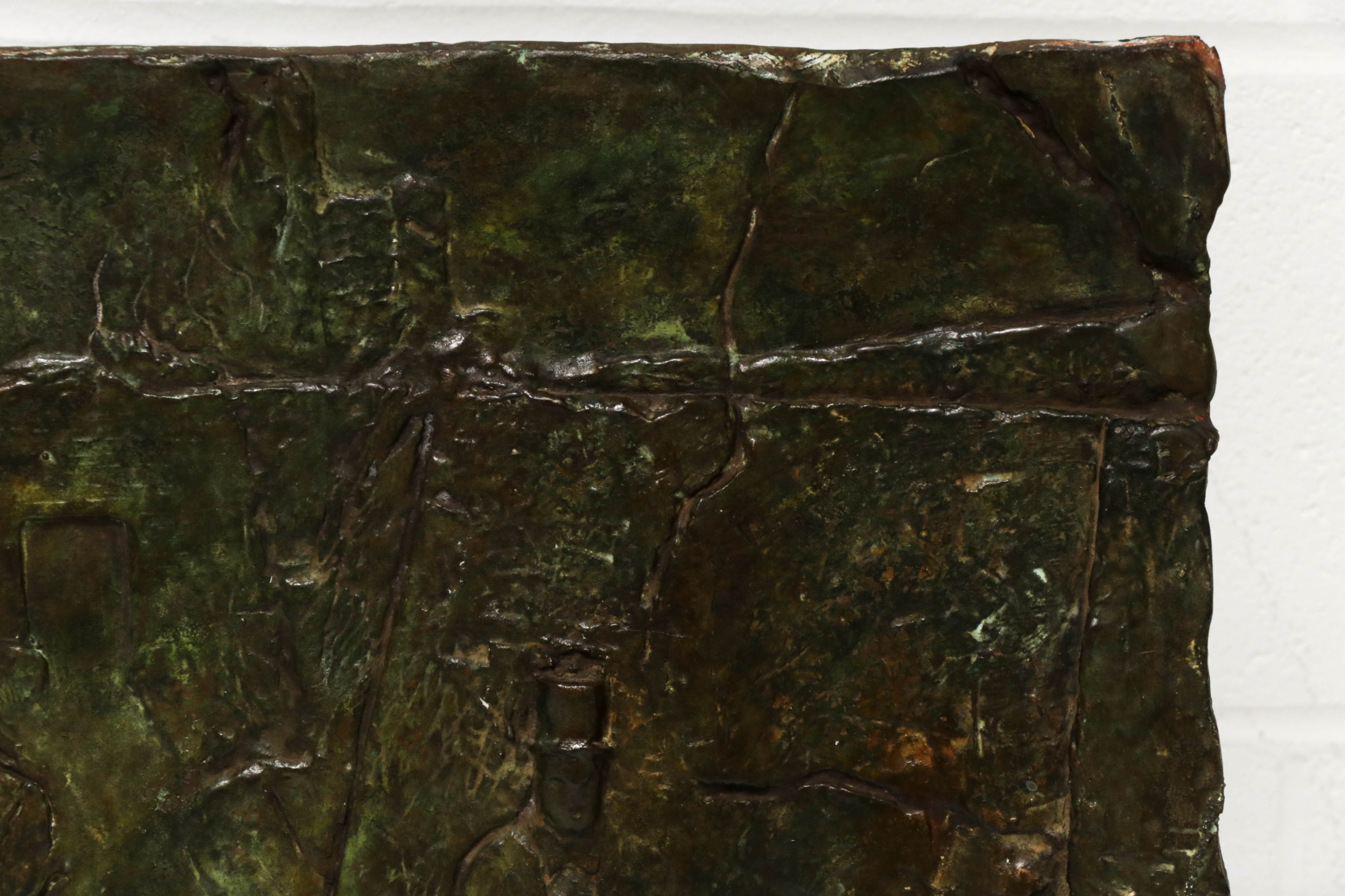 Jack Greaves Abstract Bronze Panel Sculpture