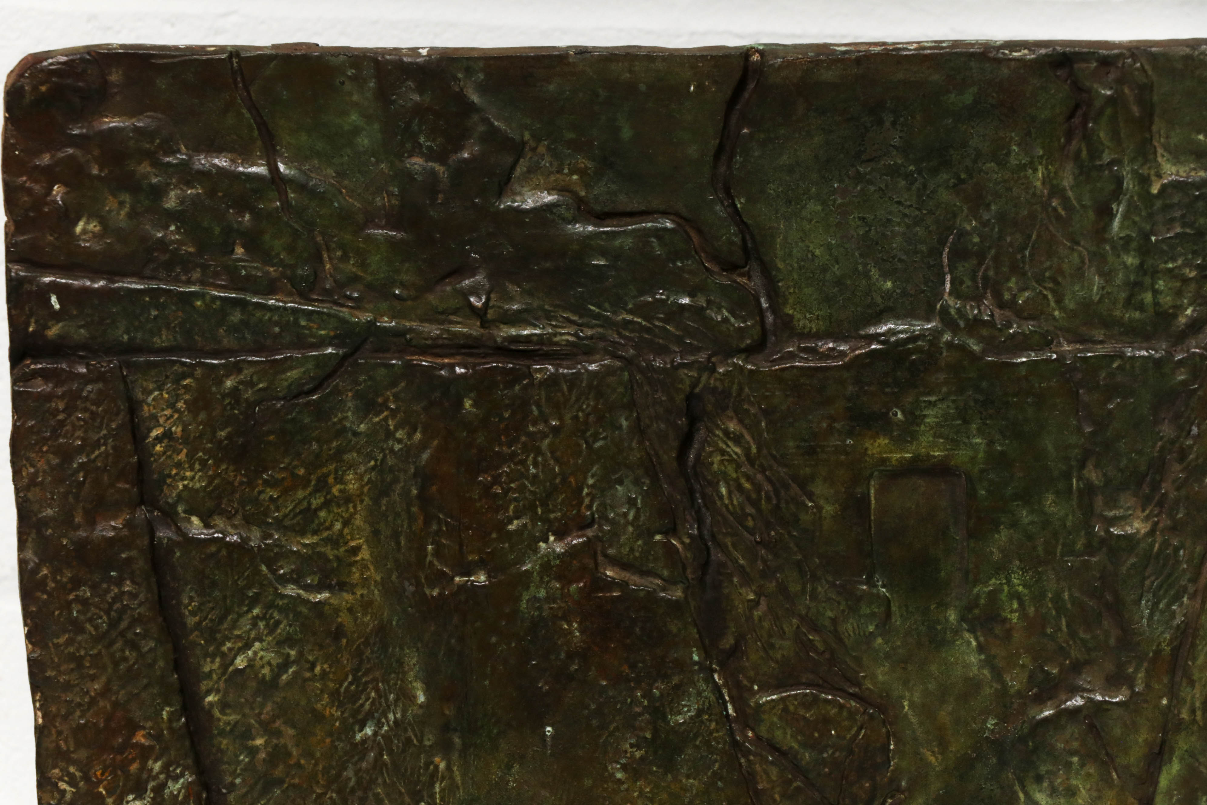 Jack Greaves Abstract Bronze Panel Sculpture