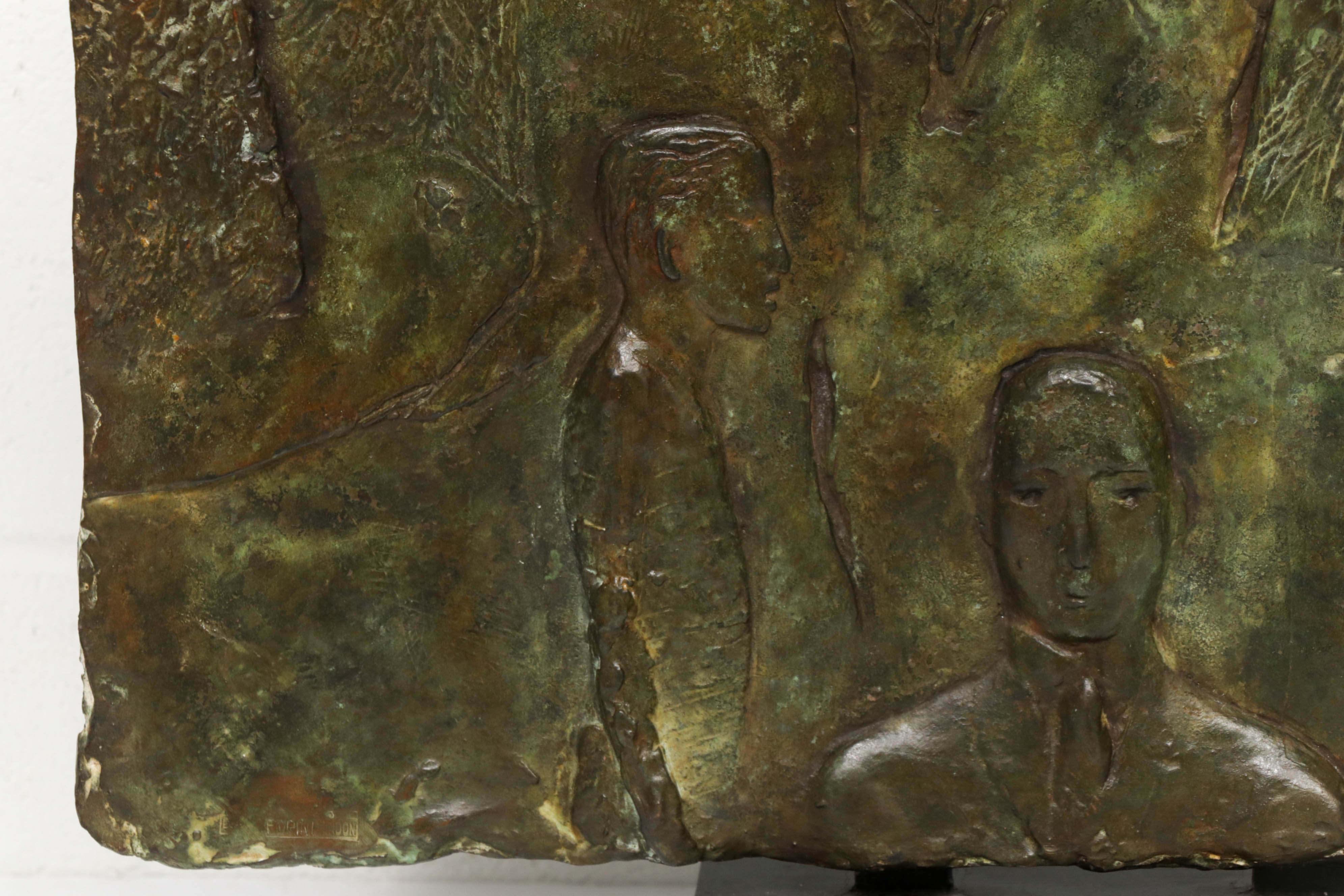 Jack Greaves Abstract Bronze Panel Sculpture