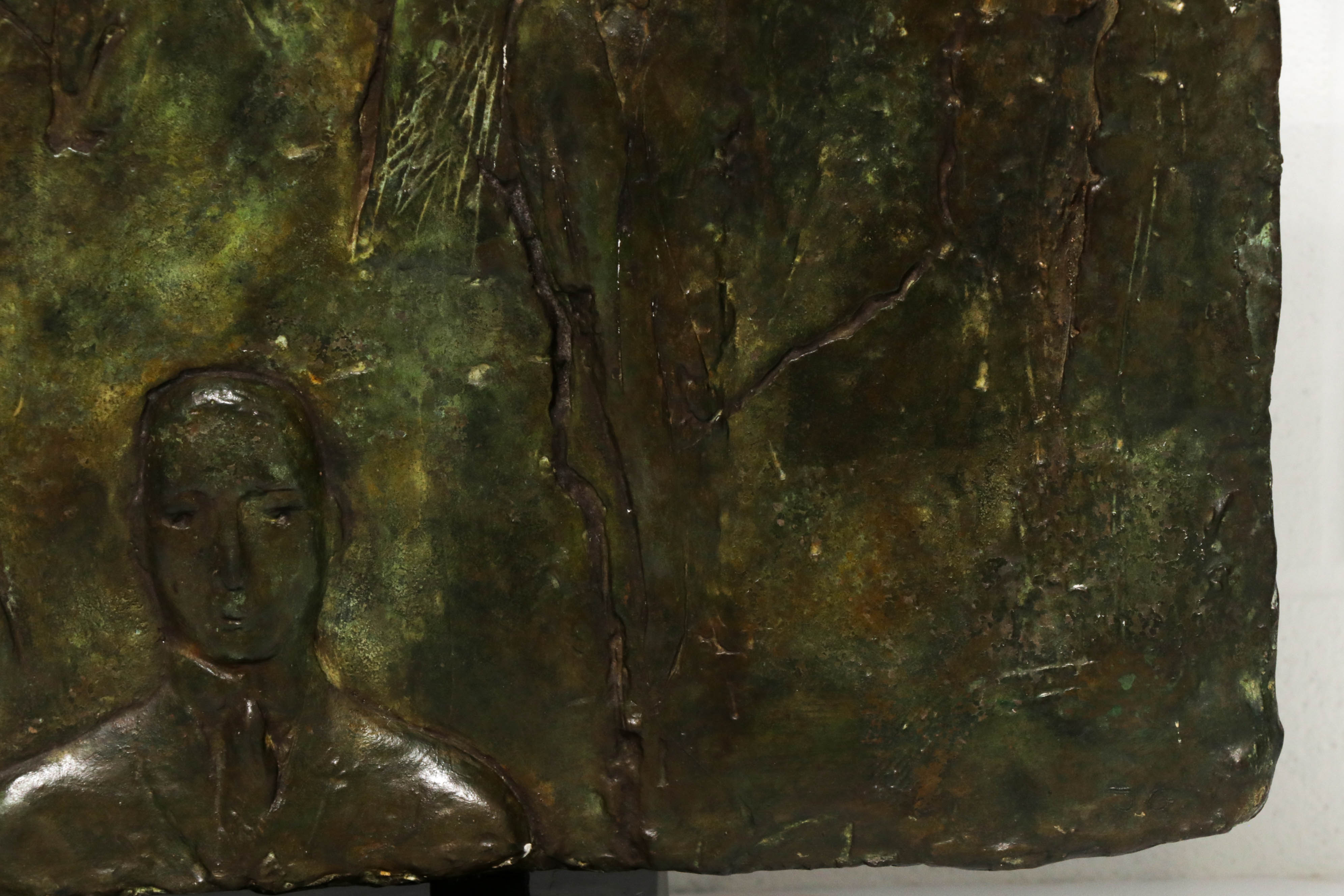 Jack Greaves Abstract Bronze Panel Sculpture