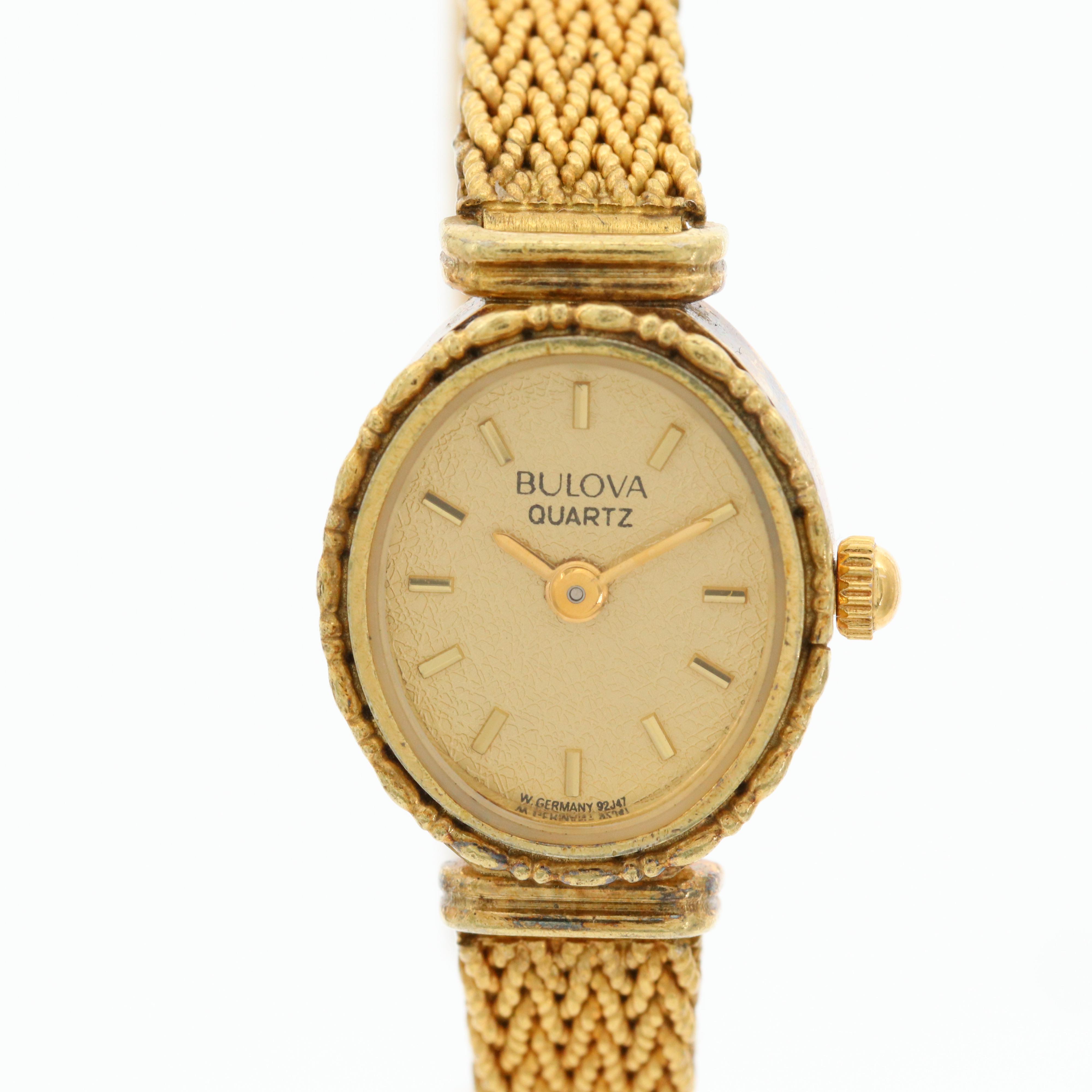 Bulova Yellow Tone Quartz Watch