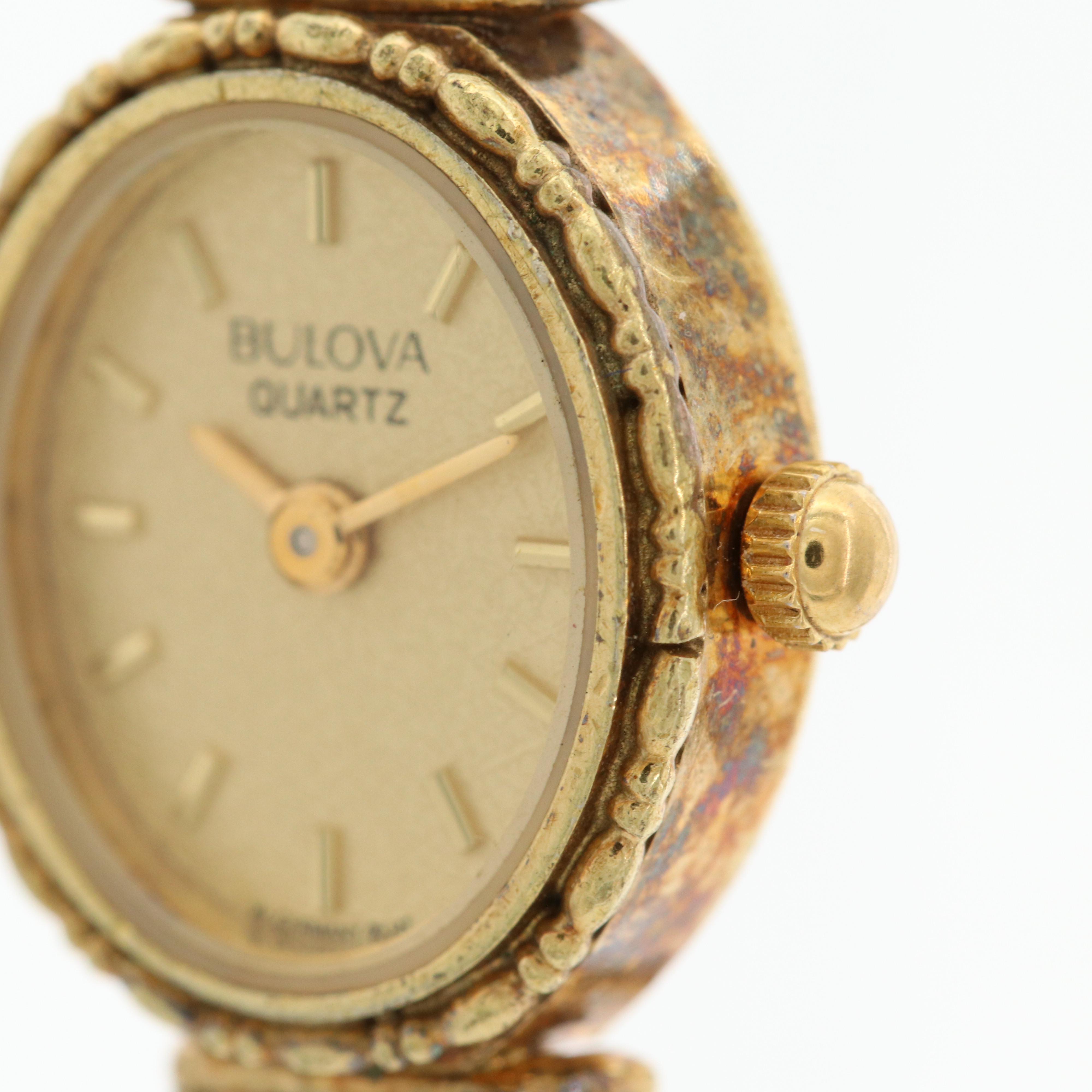 Bulova Yellow Tone Quartz Watch