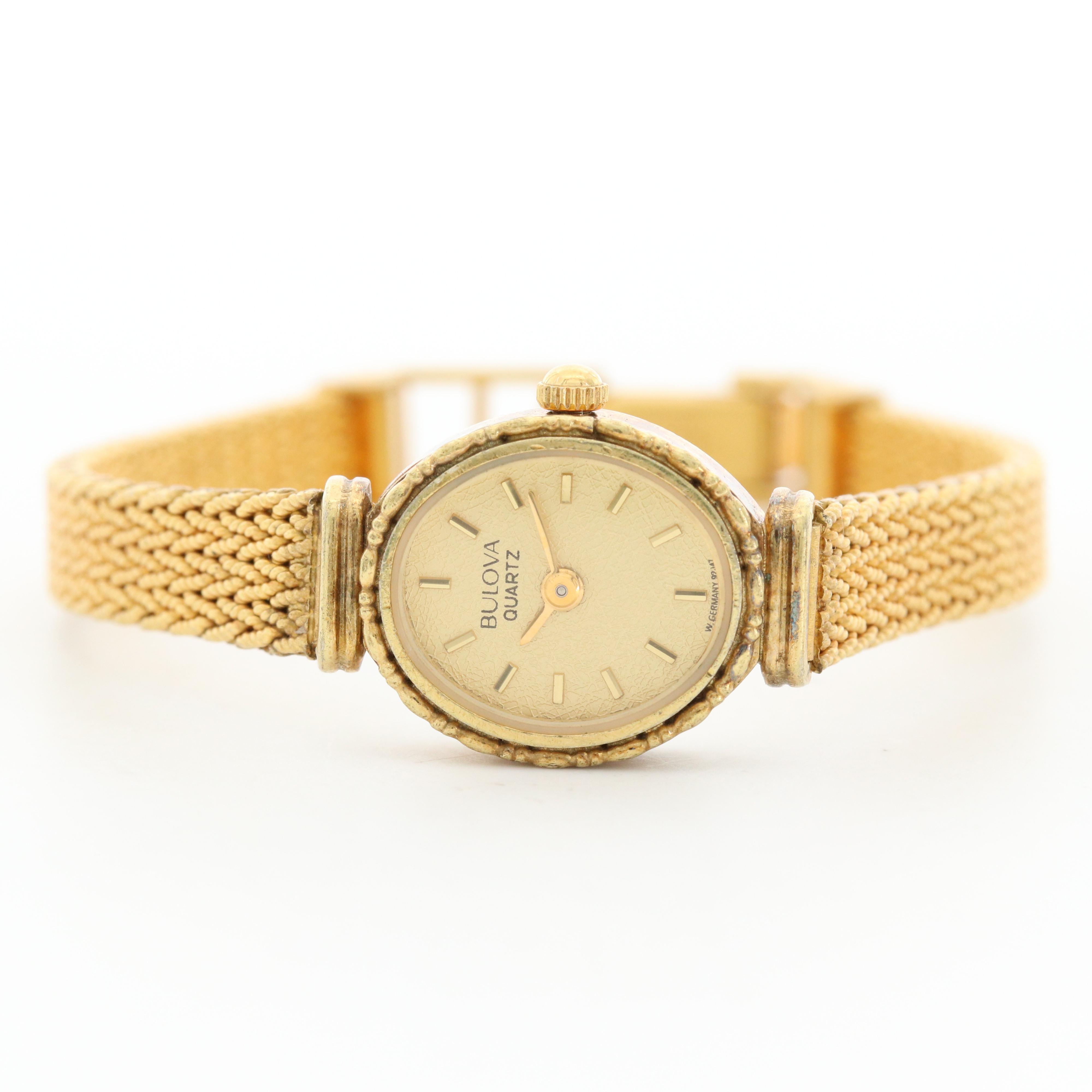 Bulova Yellow Tone Quartz Watch