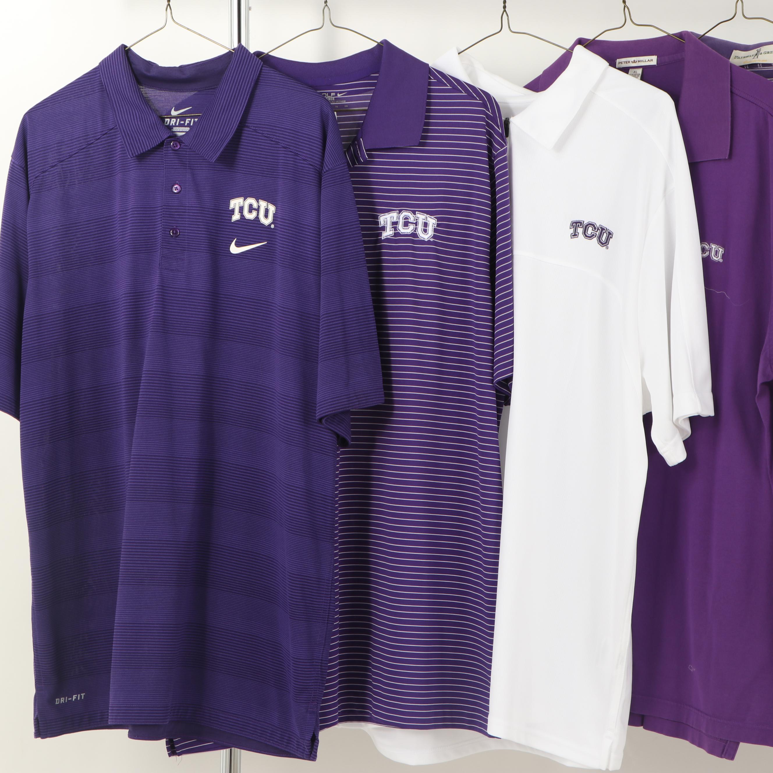 TCU logo Golf Shirts Including Peter Millar, Tiger Woods and Nike