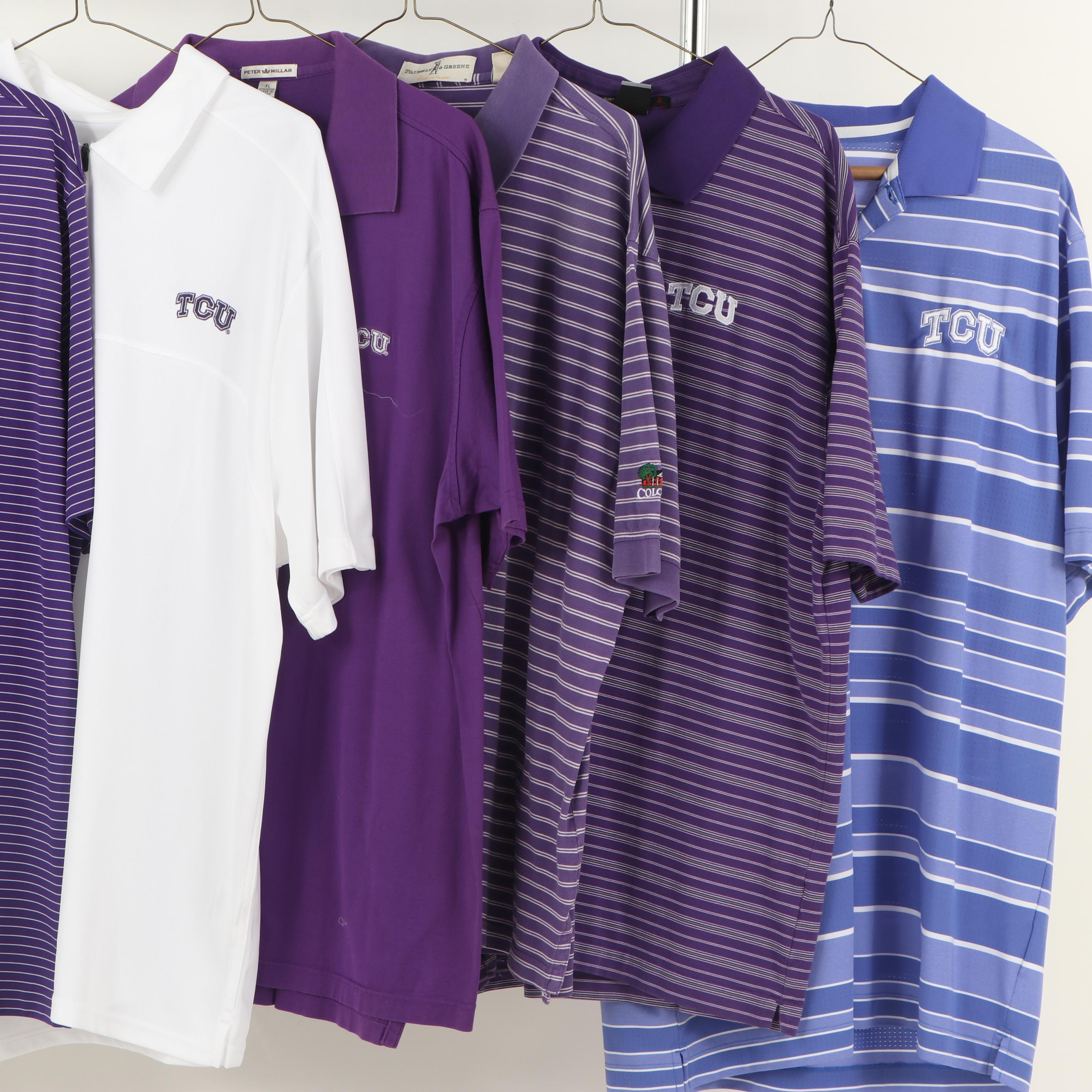 TCU logo Golf Shirts Including Peter Millar, Tiger Woods and Nike