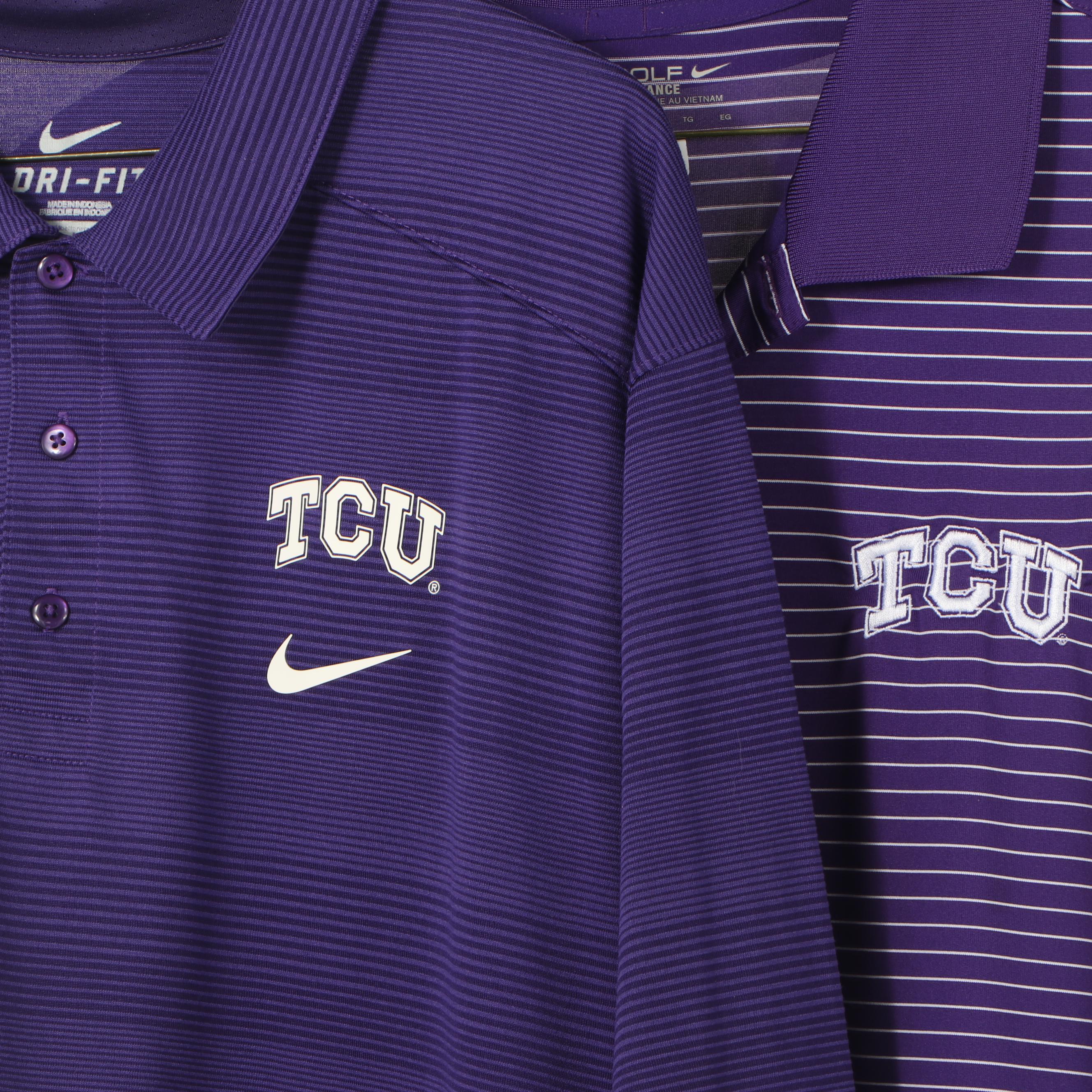 TCU logo Golf Shirts Including Peter Millar, Tiger Woods and Nike