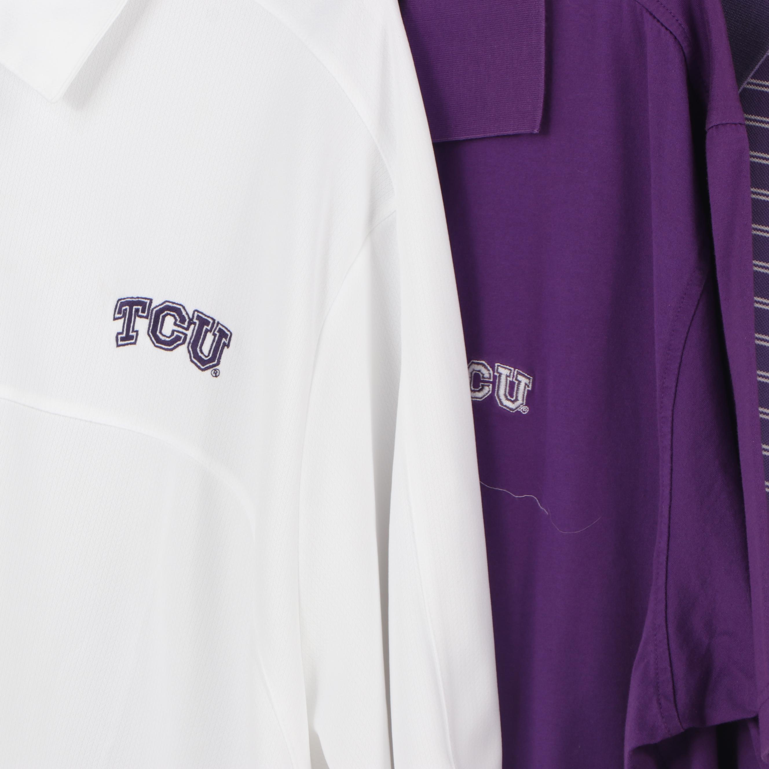 TCU logo Golf Shirts Including Peter Millar, Tiger Woods and Nike