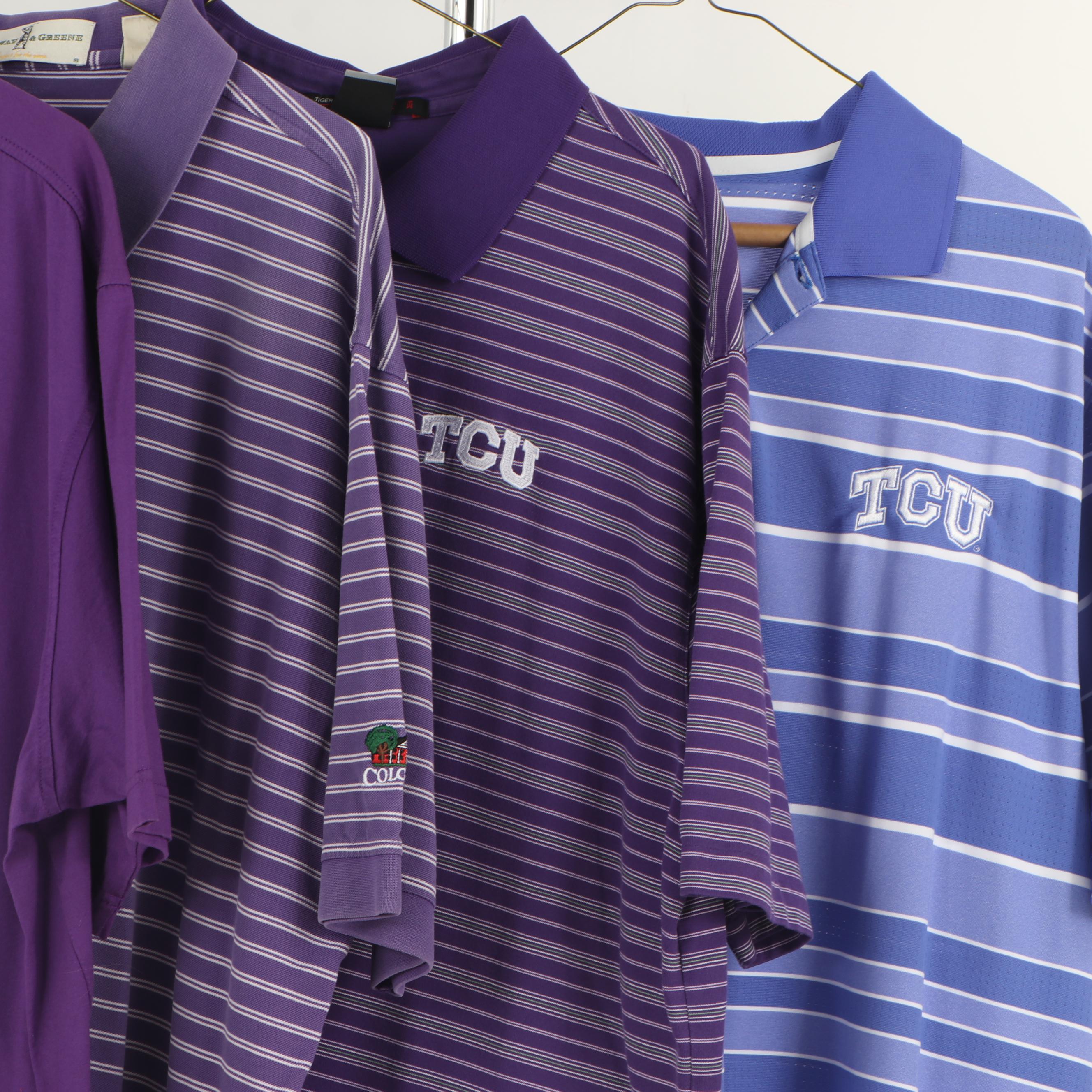 TCU logo Golf Shirts Including Peter Millar, Tiger Woods and Nike