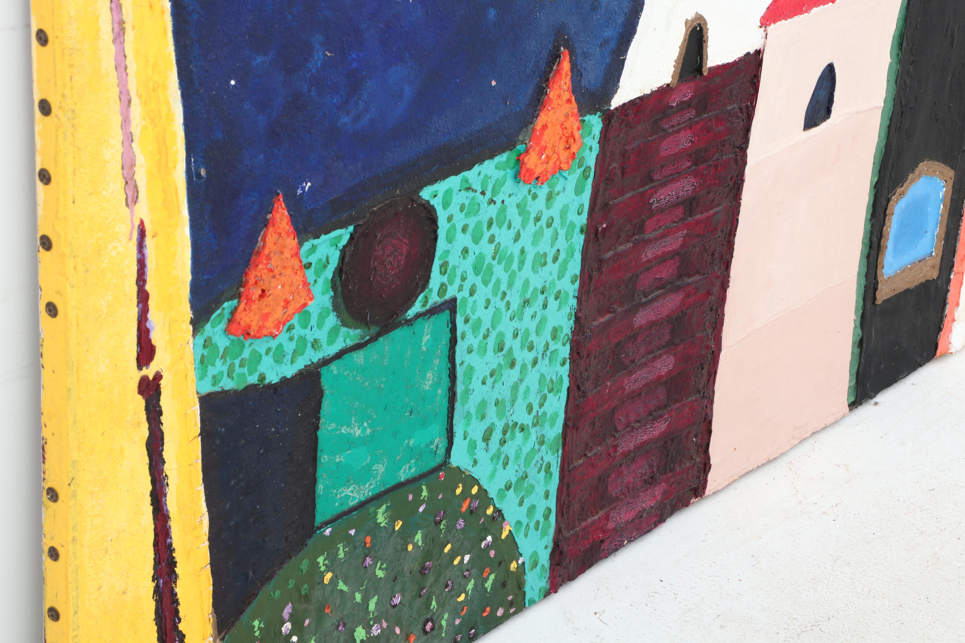 Francisco Sainz Abstract Cityscape Mixed Media Painting