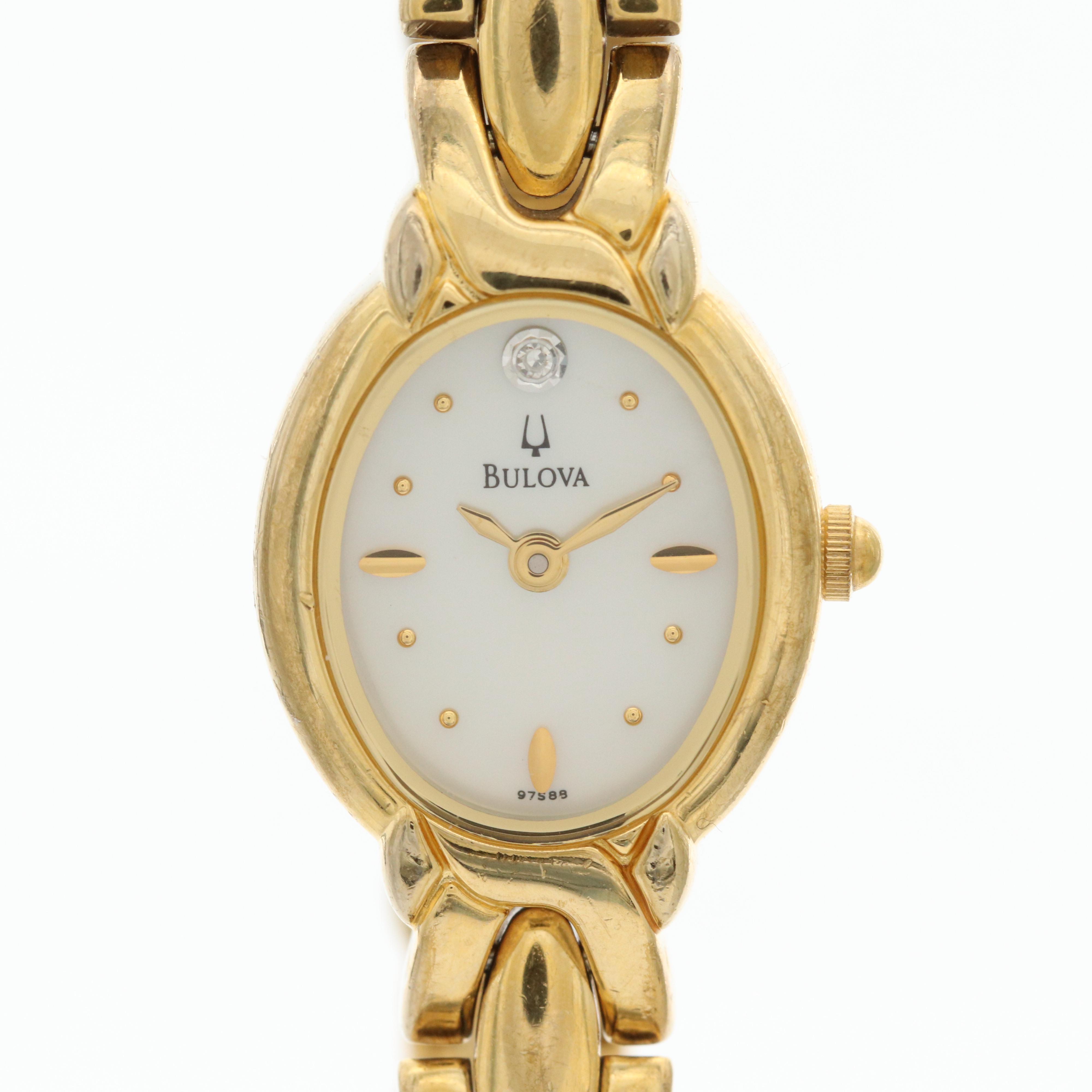 Bulova Mother of Pearl and Diamond Watch