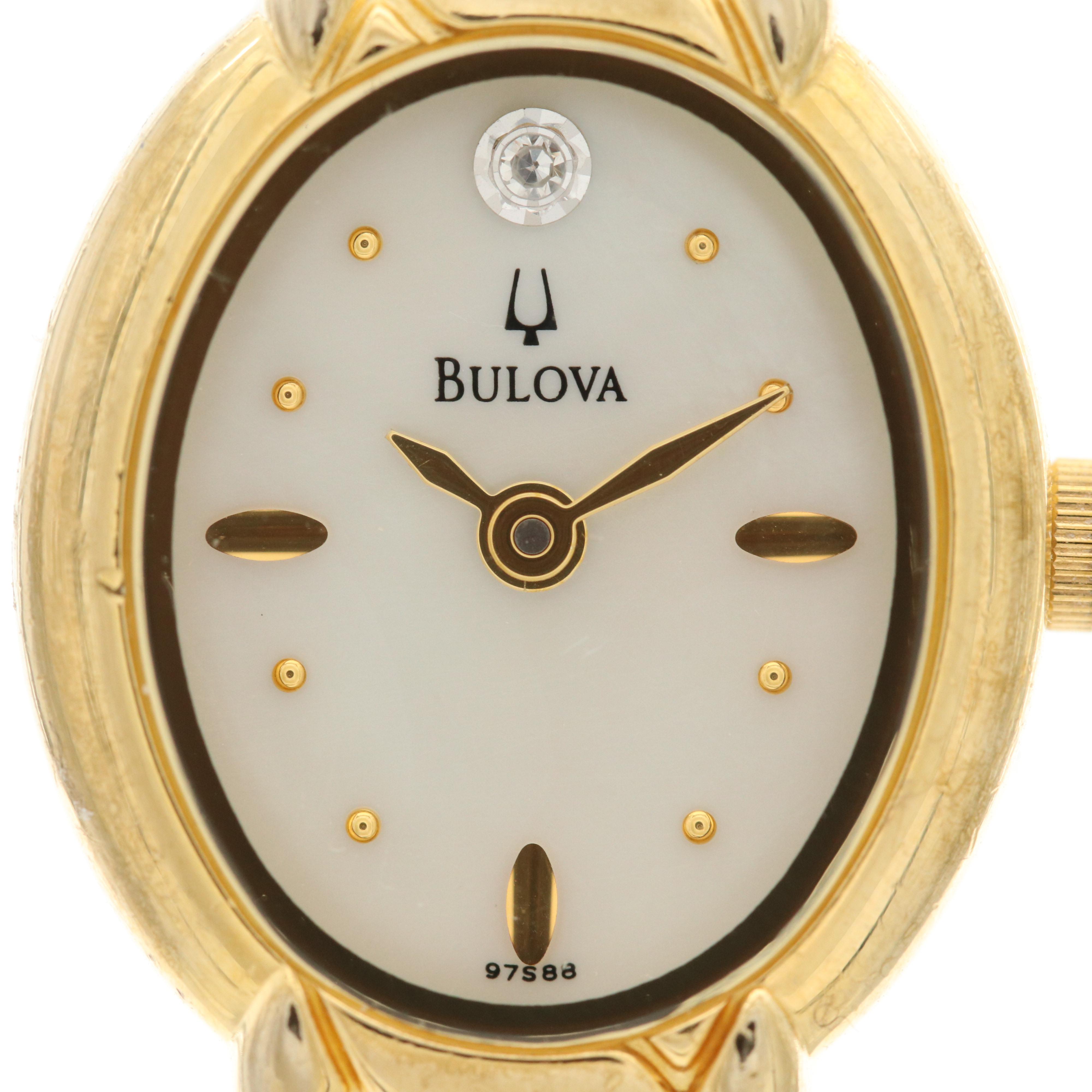 Bulova Mother of Pearl and Diamond Watch