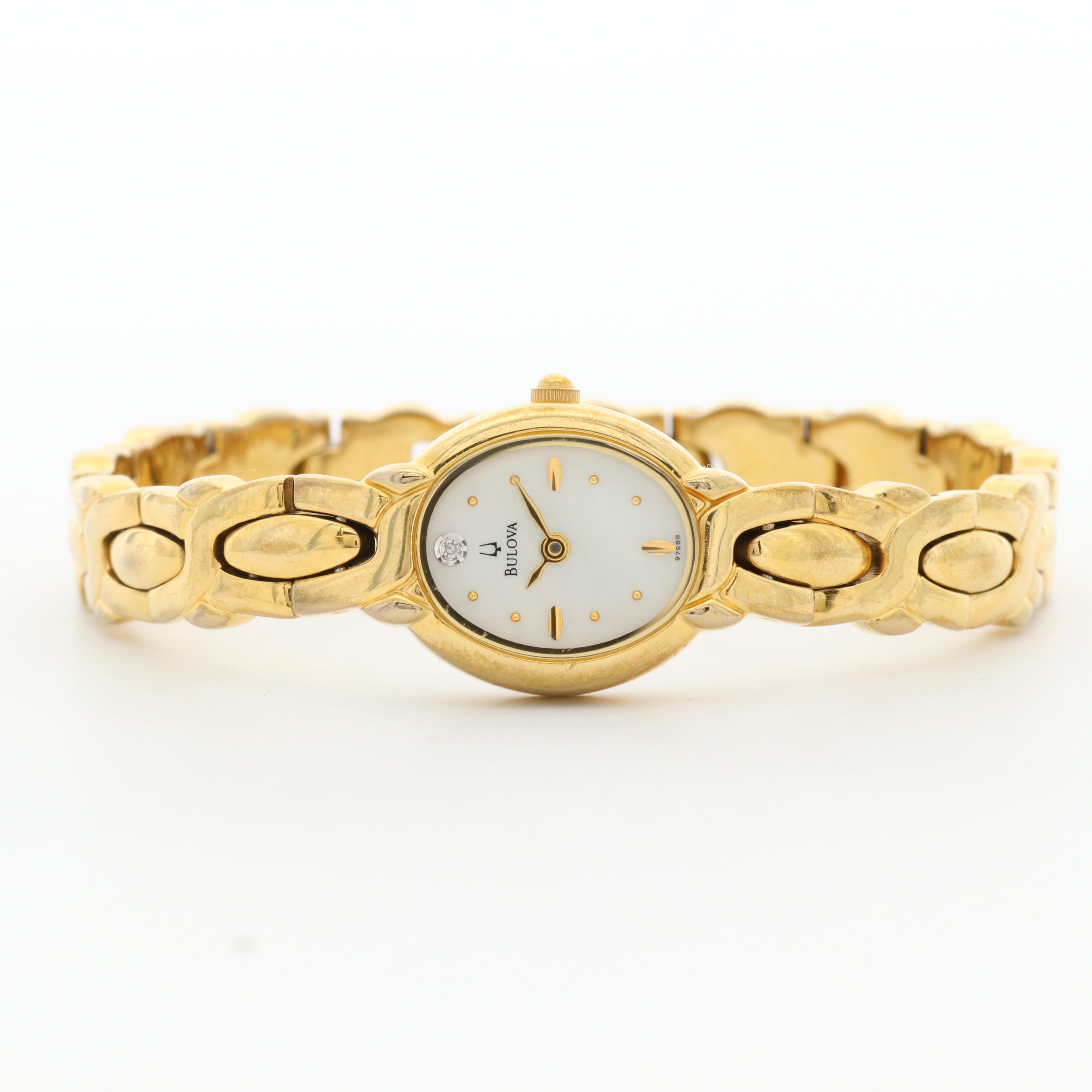 Bulova Mother of Pearl and Diamond Watch