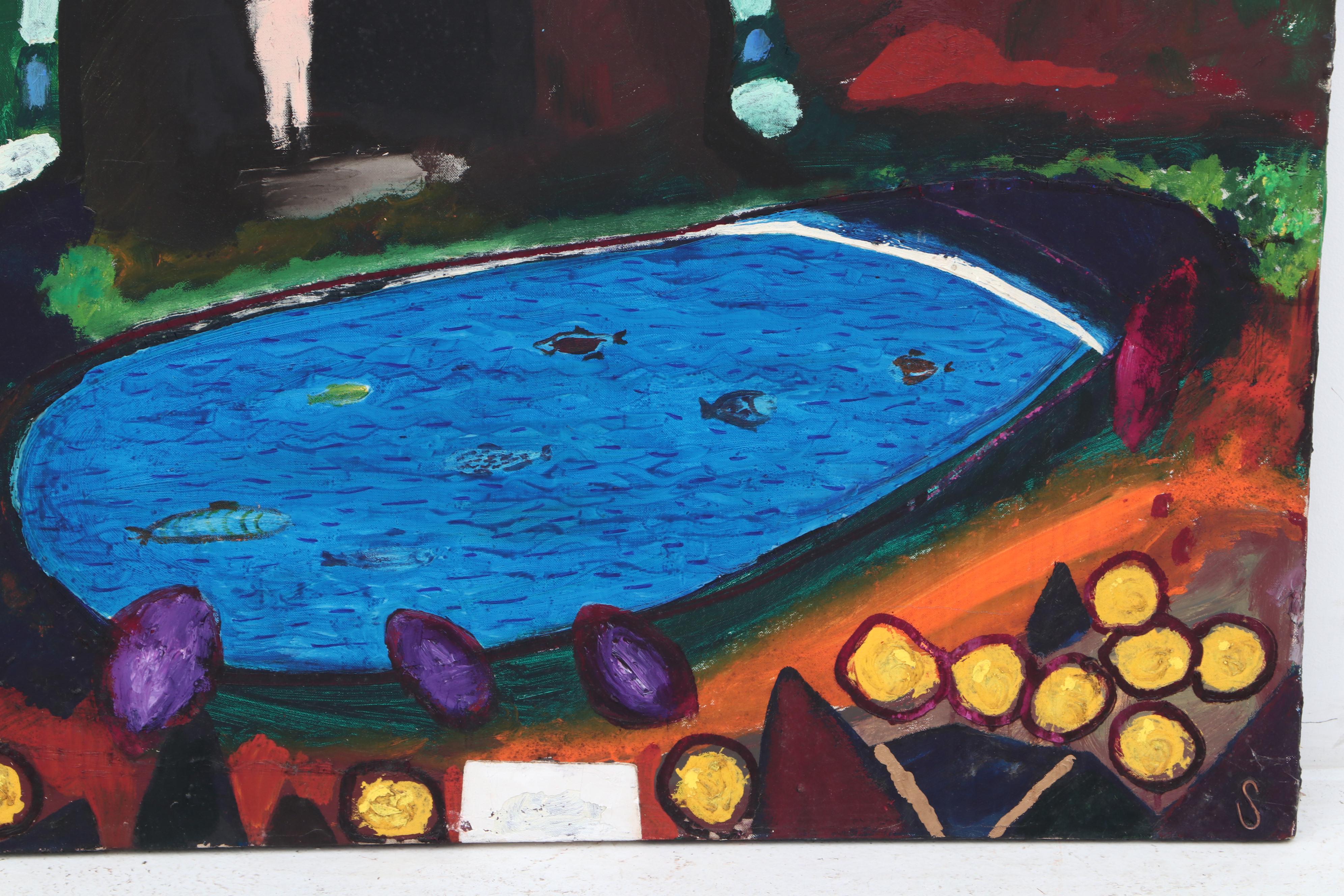 Francisco Sainz Abstract Landscape Oil Painting