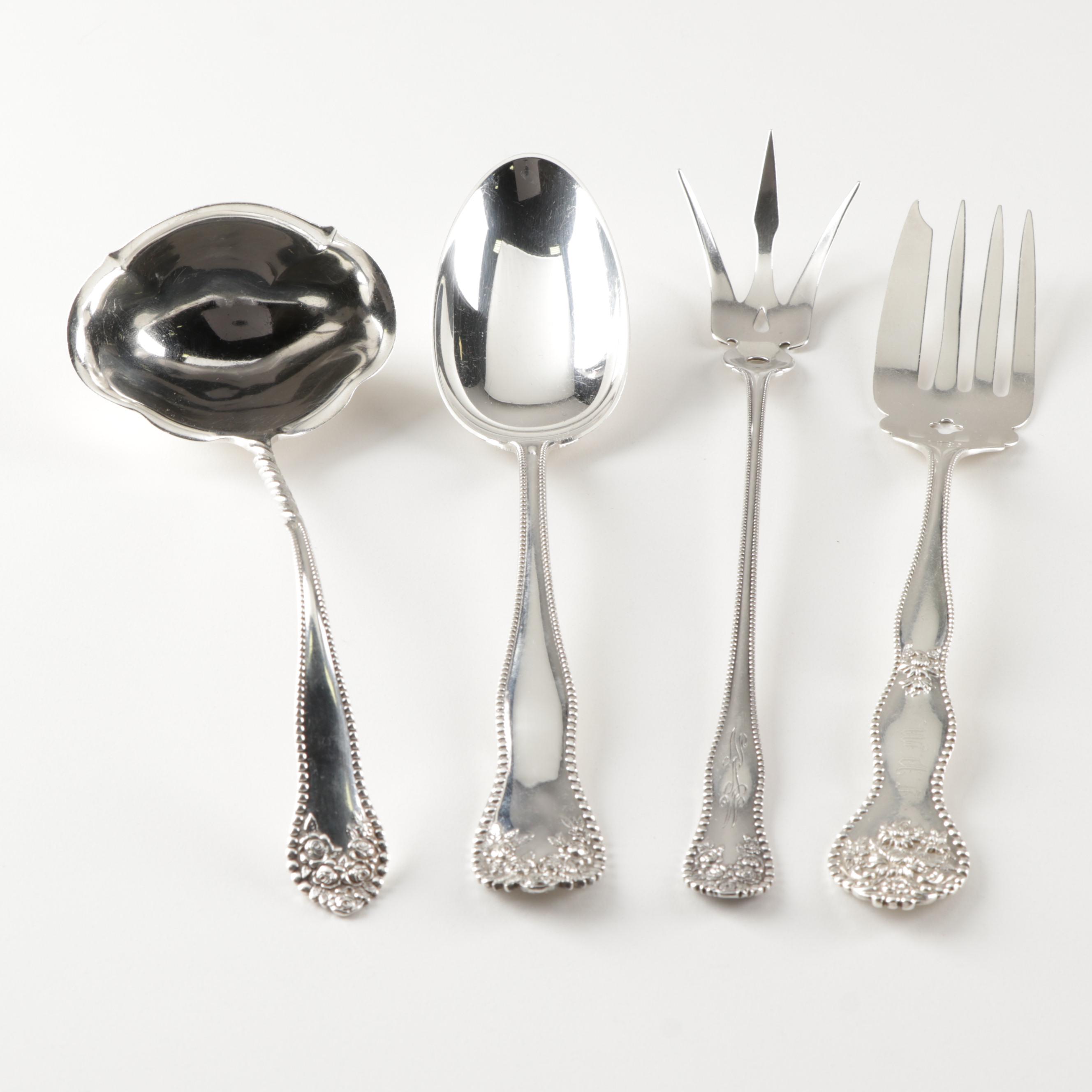 Gorham "Lancaster" and Sterling Silver Serving Utensils