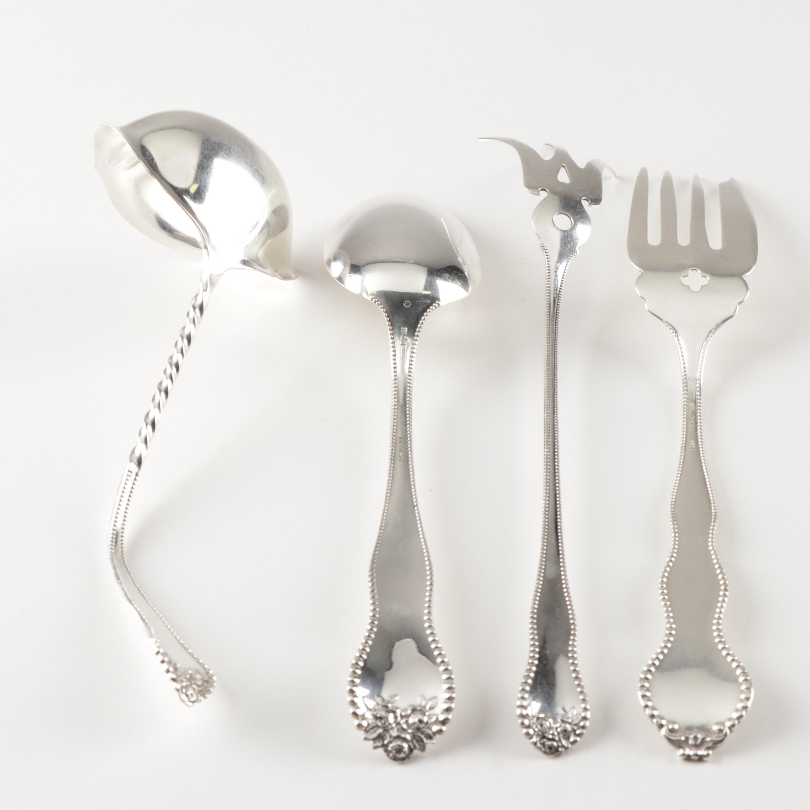Gorham "Lancaster" and Sterling Silver Serving Utensils