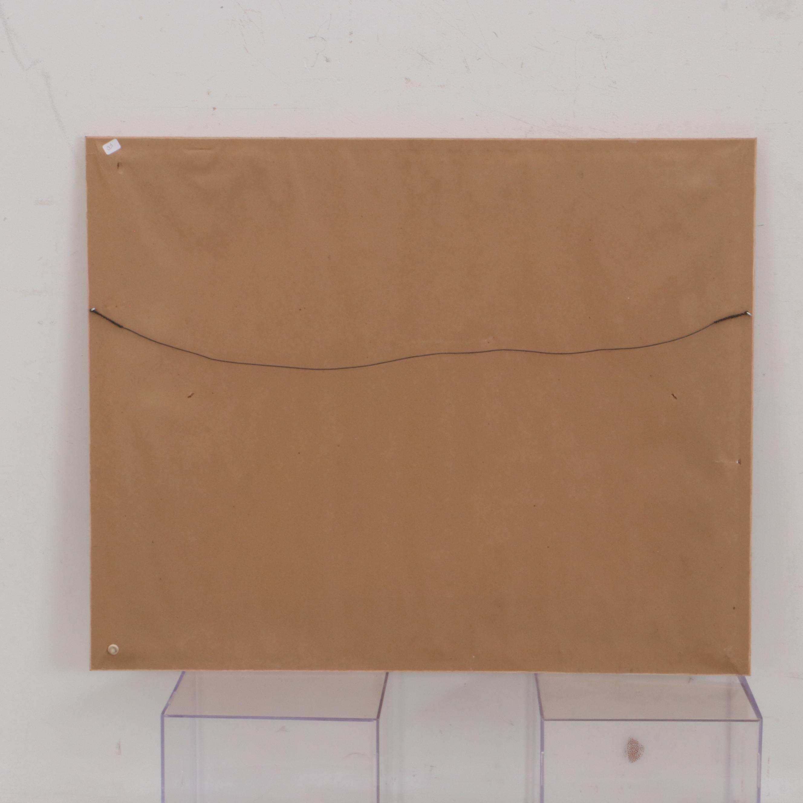 Mal Flanders Oil Painting of Suburban Street Scene