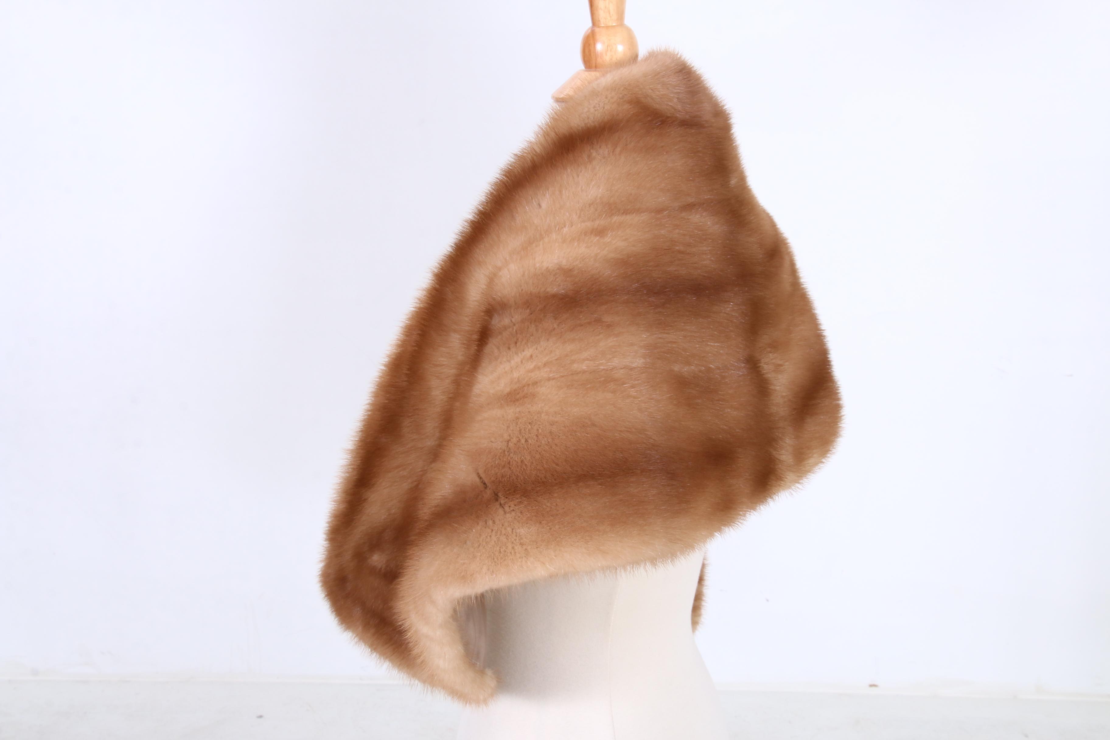 Pastel Mink Fur Stole from Gartenhaus Furs, Vintage