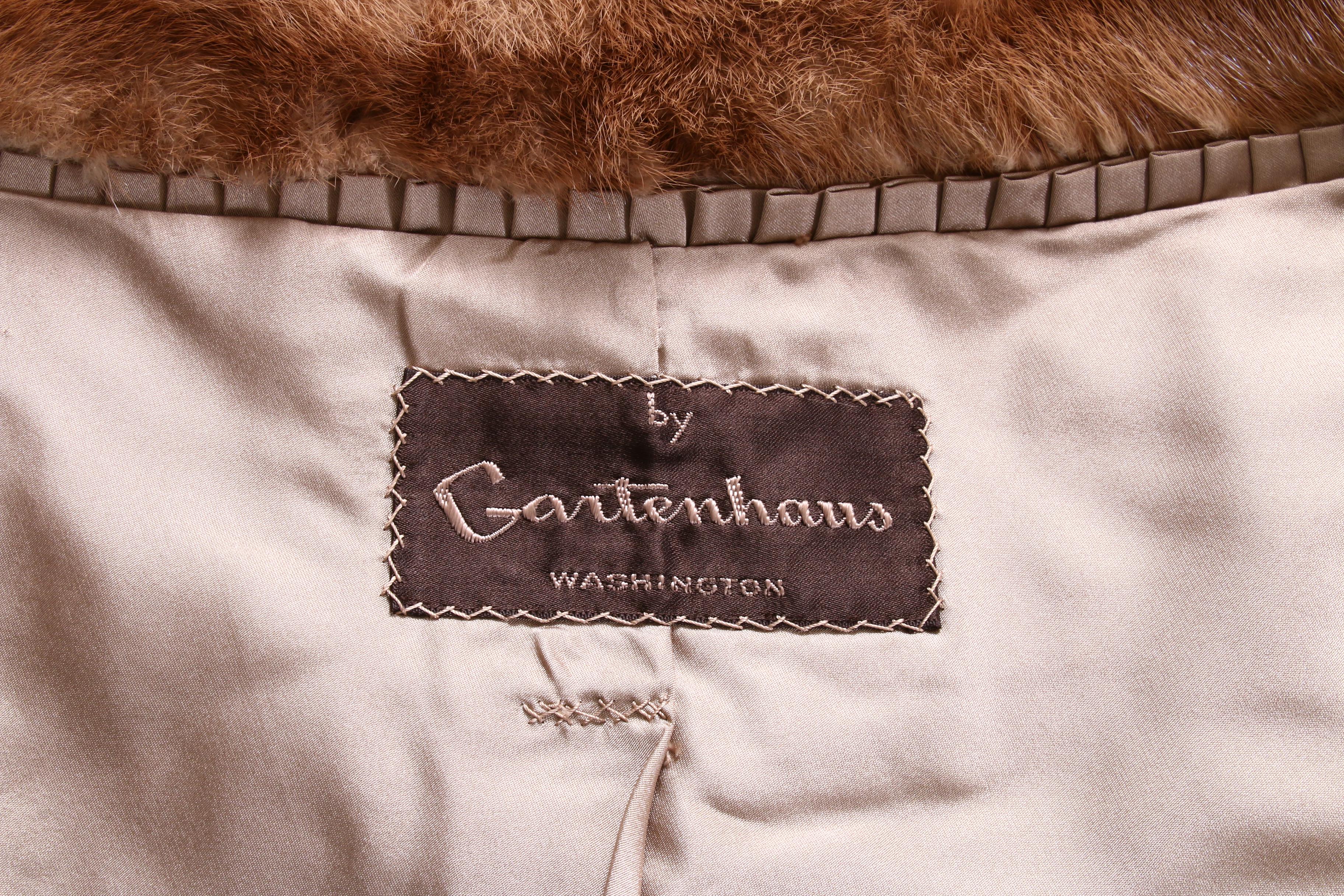 Pastel Mink Fur Stole from Gartenhaus Furs, Vintage