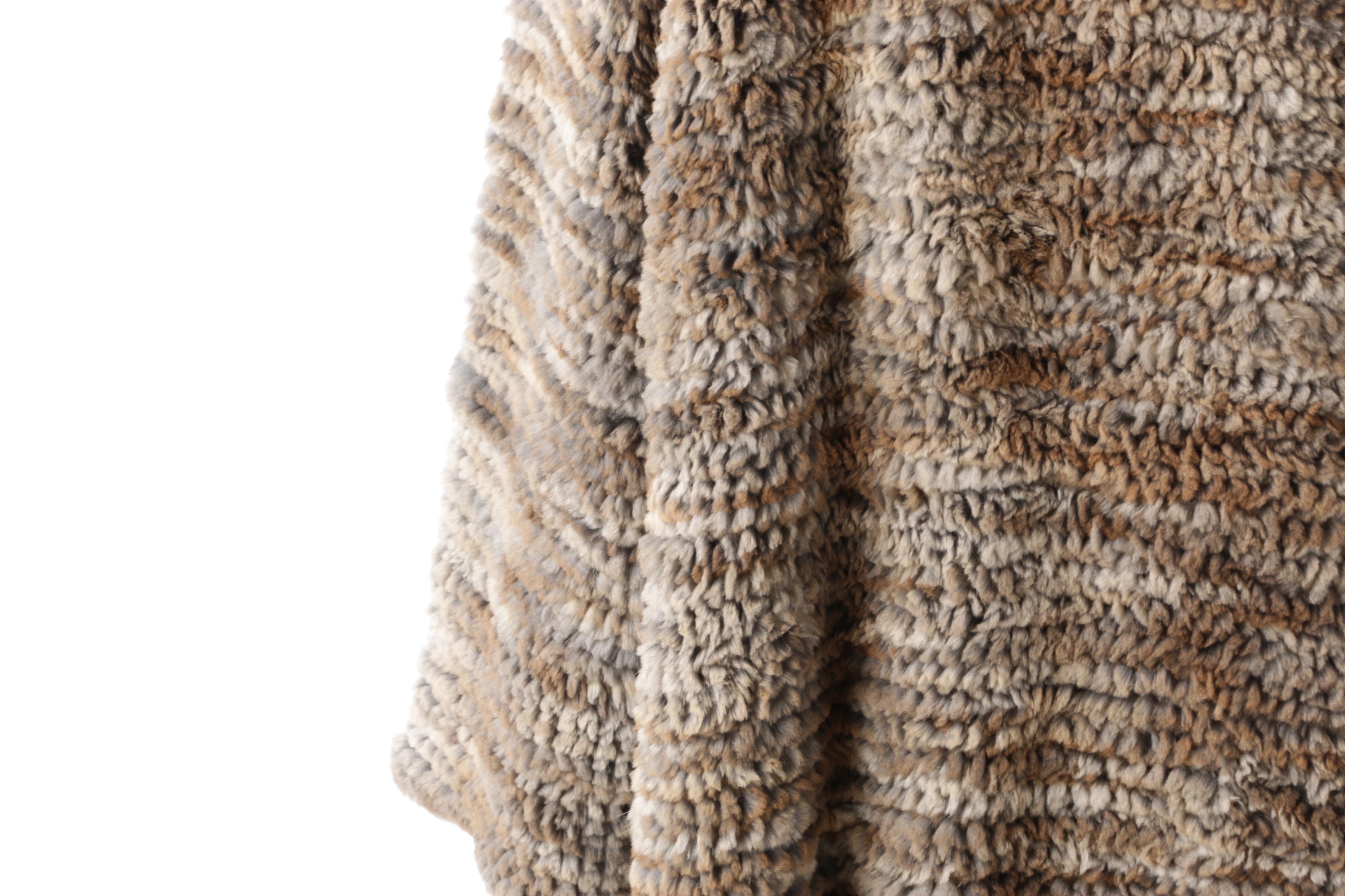 Cassin New York Rabbit Fur Knit Coat