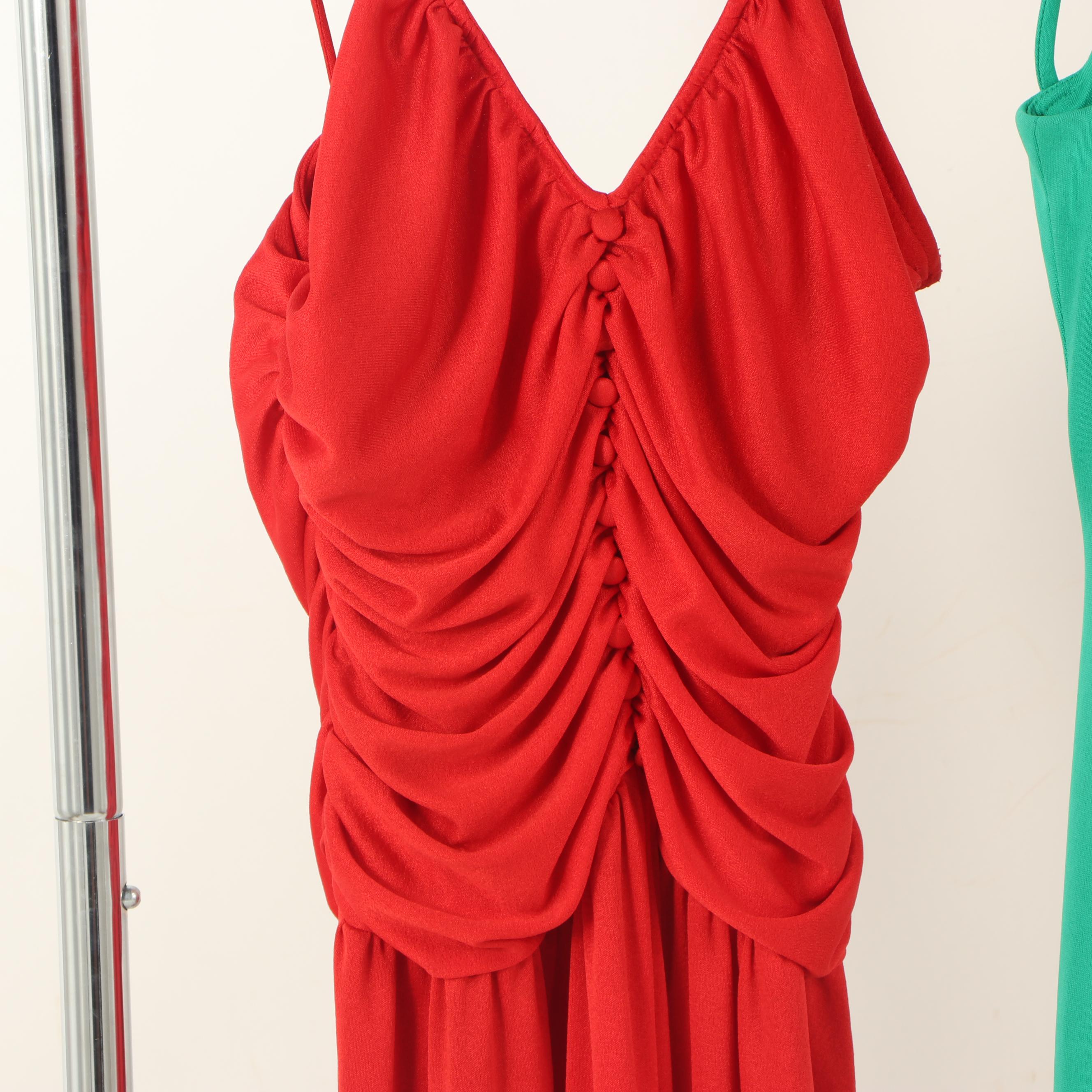 Halston III, Kappi and Other Maxi Dresses and Jumpsuit, 1970s Vintage